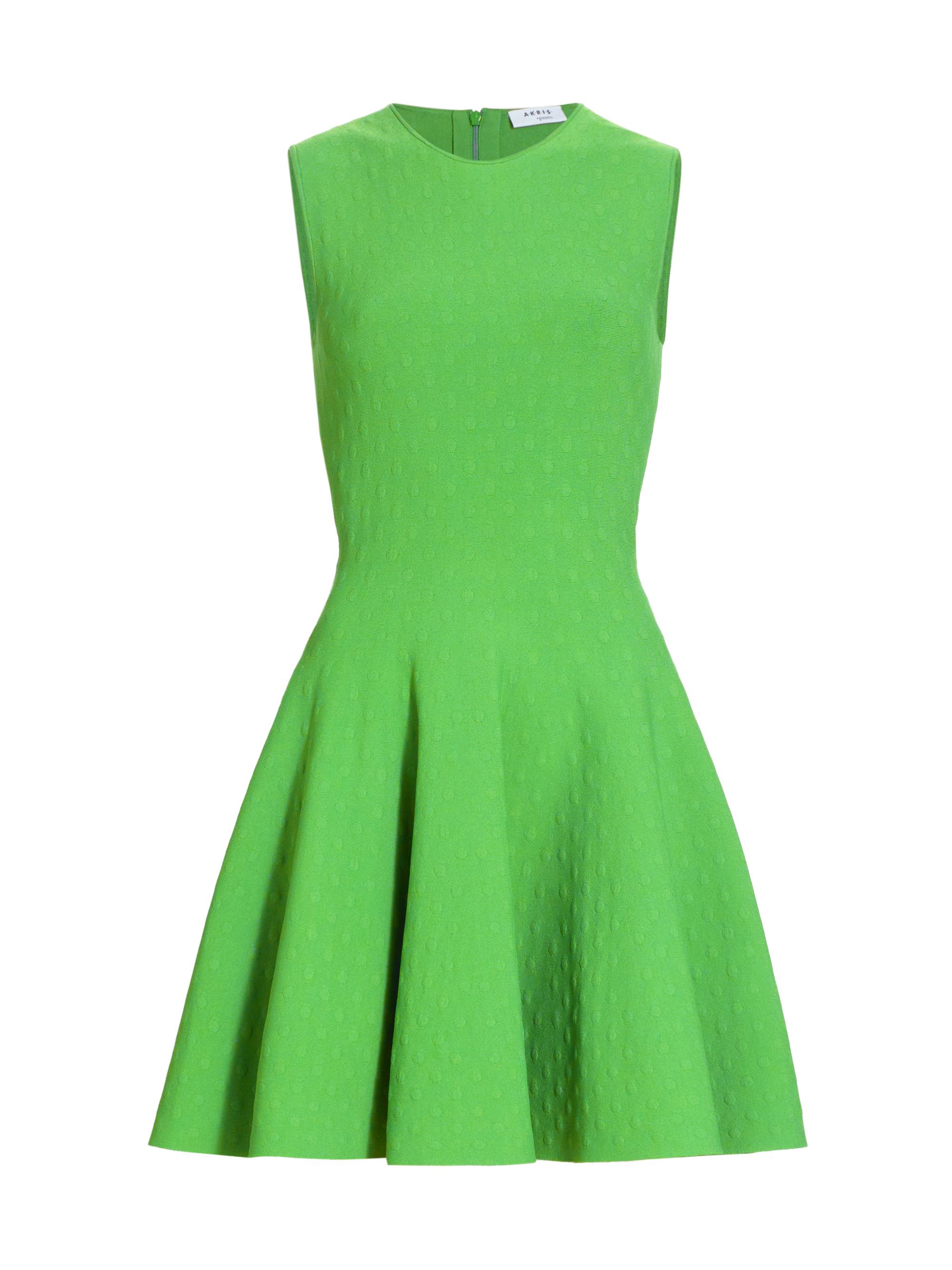 Akris punto Women's Fit-&-Flare Knit Dress - Vibrant Green