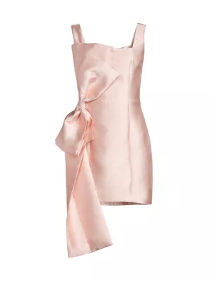 Shop Elliatt Corsage Satin Bow Minidress | Saks Fifth Avenue