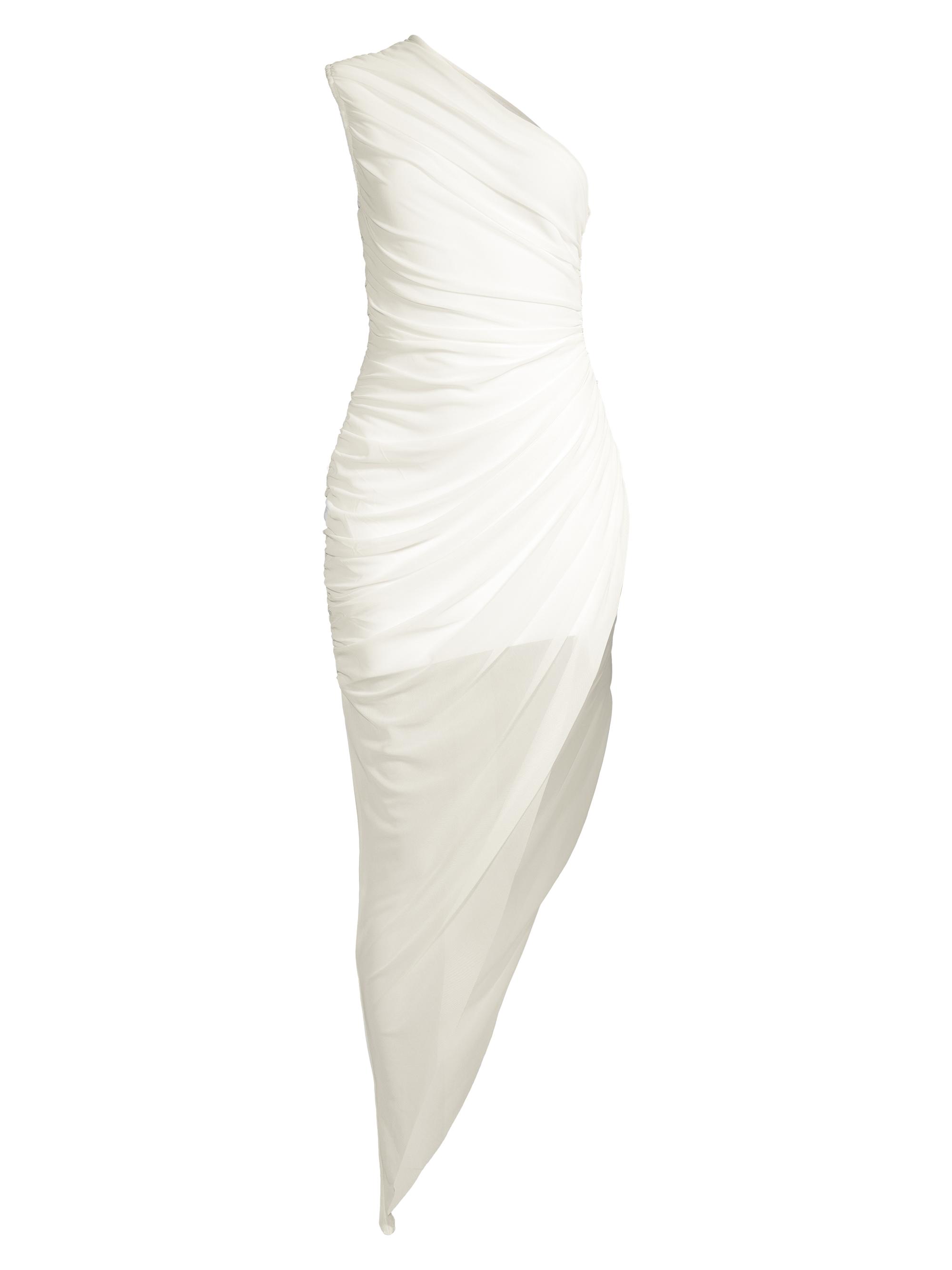 aubreigh wyatt birthday dress Asymmetric Ruched Side One Shoulder Cut Out Midi Dress Orange main image 1