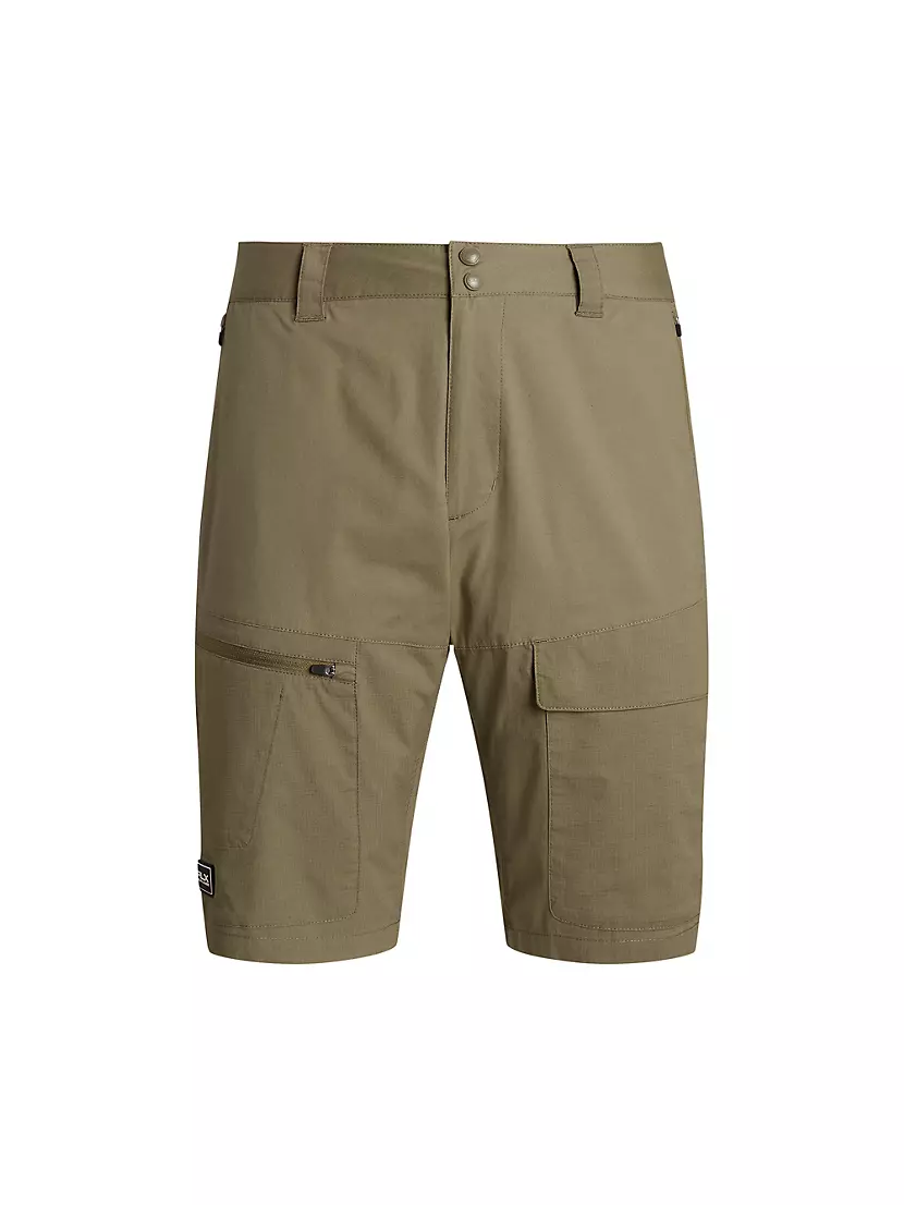 RLX Ralph Lauren Men's Cotton-Blend Cargo Shorts - Fall Sage - Size 32