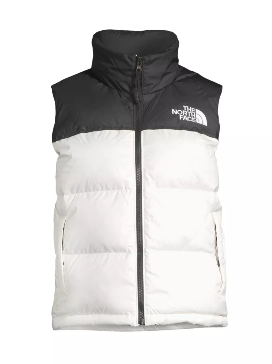 Shop The North Face Retro Nuptse Colorblocked Down Vest Shop The North Face Retro Nuptse Colorblocked Down Vest