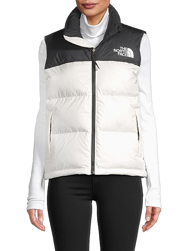 Shop The North Face Retro Nuptse Colorblocked Down Vest Shop The North Face Retro Nuptse Colorblocked Down Vest