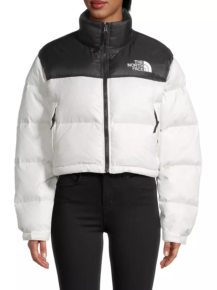 Shop The North Face Nuptse Cropped Down Puffer Jacket | Saks 