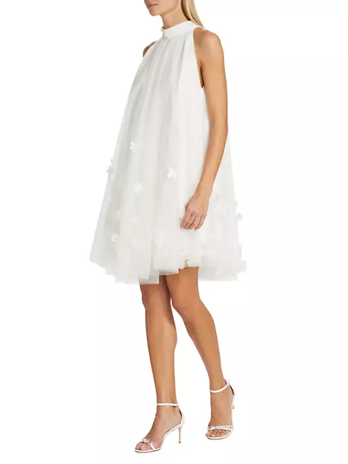 Shop Amsale Tulle Petal Trapeze Dress   Saks Fifth Avenue