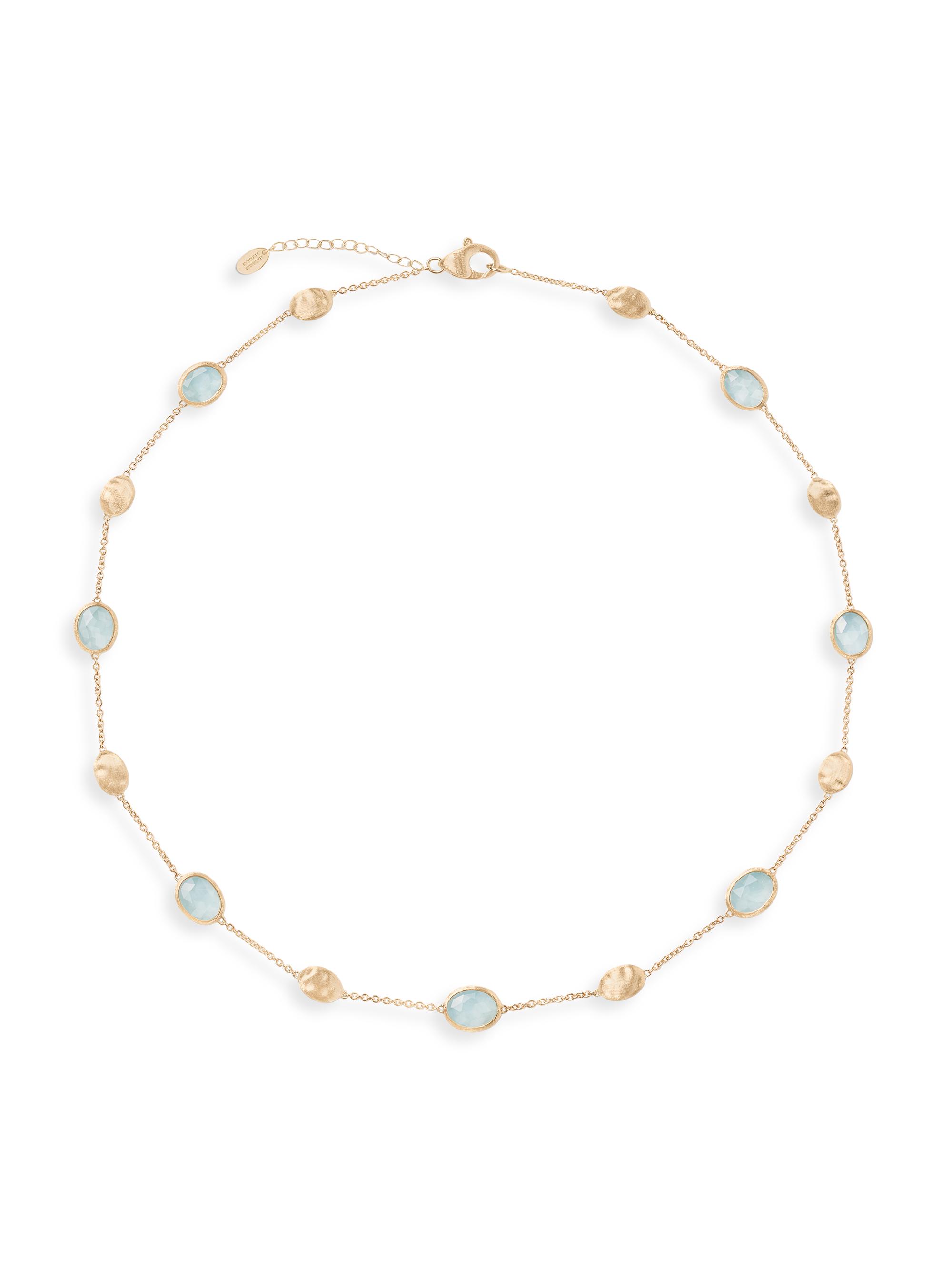 Marco Bicego Women's Siviglia 18K Yellow Gold & Aquamarine Station Necklace - Yellow Gold