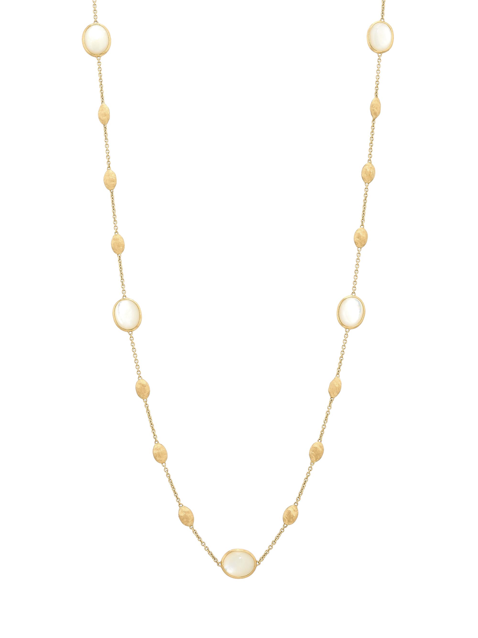 Marco Bicego Women's Siviglia 18K Yellow Gold & Mother-Of-Pearl Long Station Necklace - Yellow Gold
