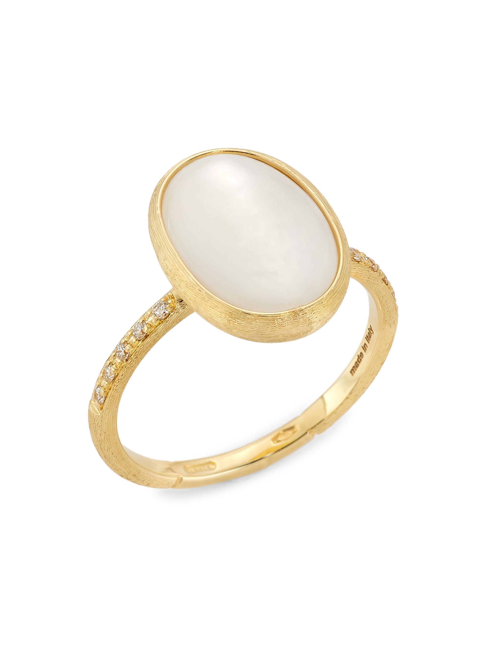 Marco Bicego Women's Siviglia 18K Yellow Gold, Mother-Of-Pearl & 0.8 TCW Diamond Ring - Yellow Gold