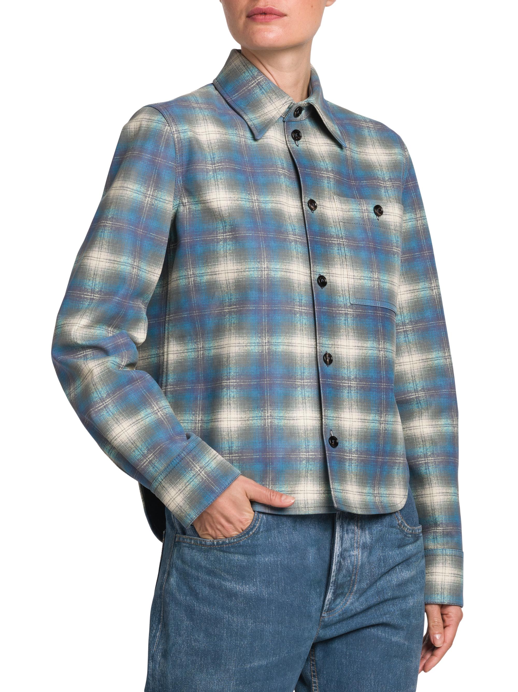 Bottega Veneta Plaid Leather Shirt | Saks Fifth Avenue