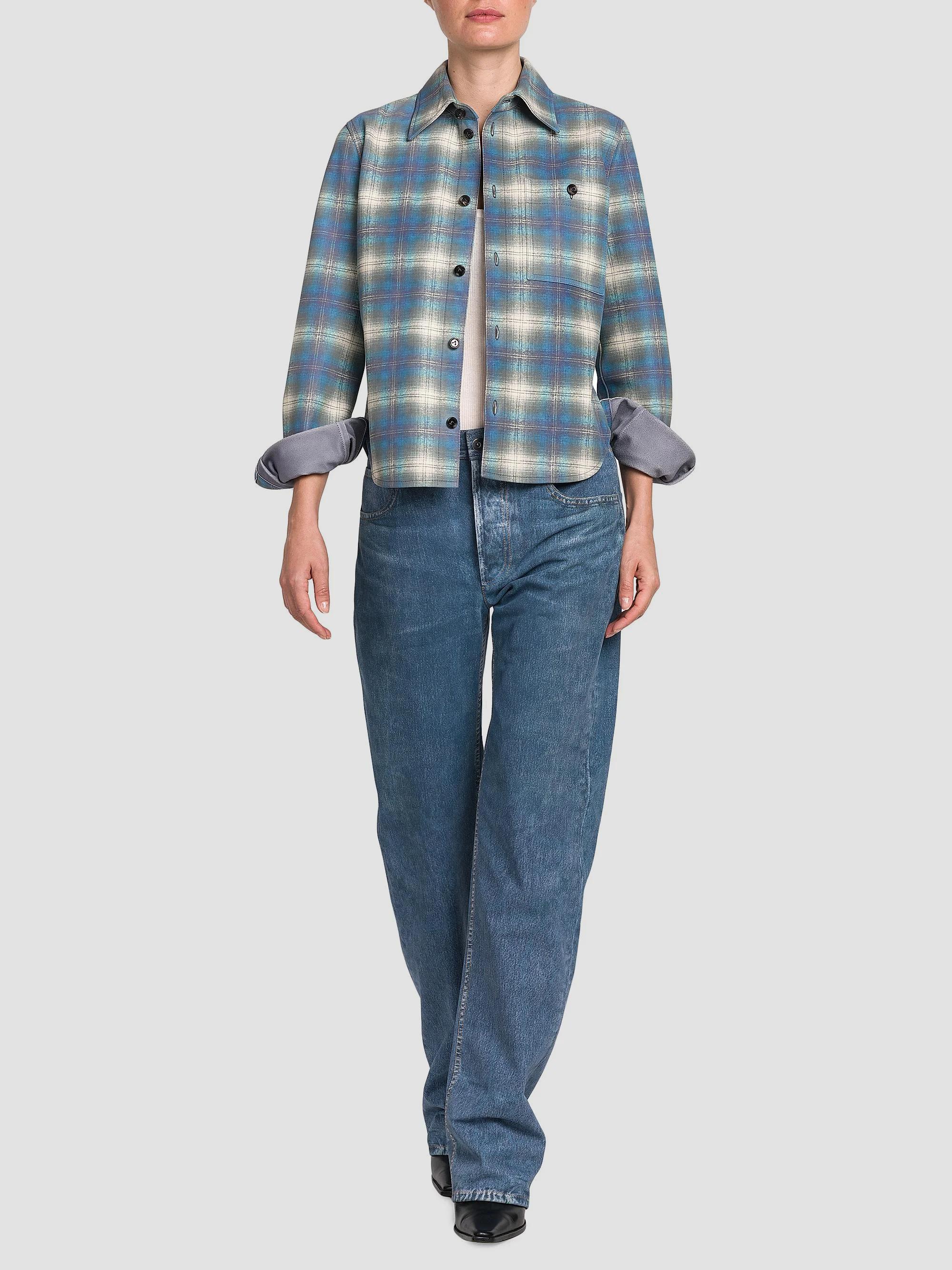 Bottega Veneta Plaid Leather Shirt | Saks Fifth Avenue
