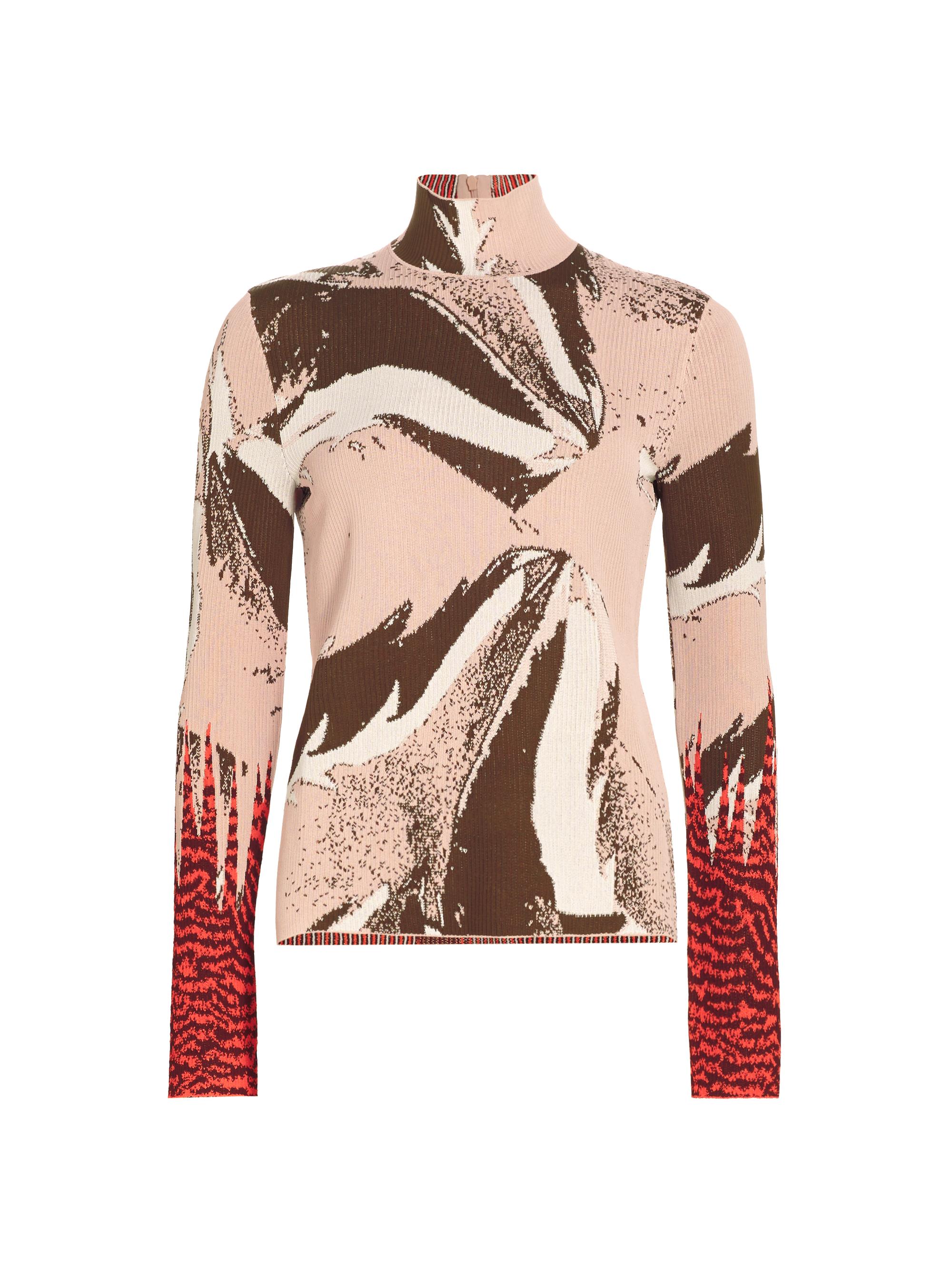 Bottega Veneta Women's Jacquard Turtleneck Sweater - Cameo