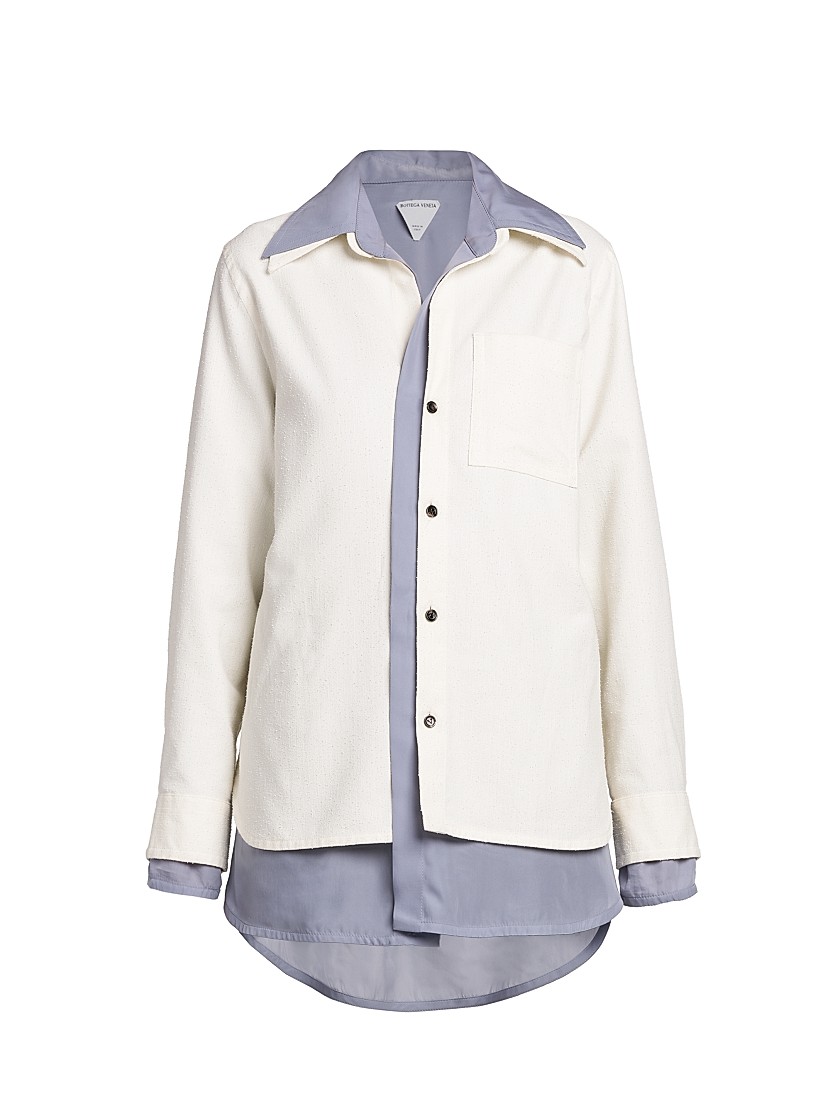 Shop Bottega Veneta Layered Button-Front Shirt | Saks Fifth Shop Bottega Veneta Layered Button-Front Shirt | Saks Fifth