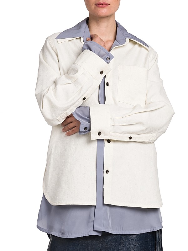 Shop Bottega Veneta Layered Button-Front Shirt | Saks Fifth Shop Bottega Veneta Layered Button-Front Shirt | Saks Fifth