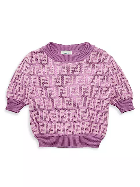 Junior Knit Top , Purple, Size 12_- Fendi