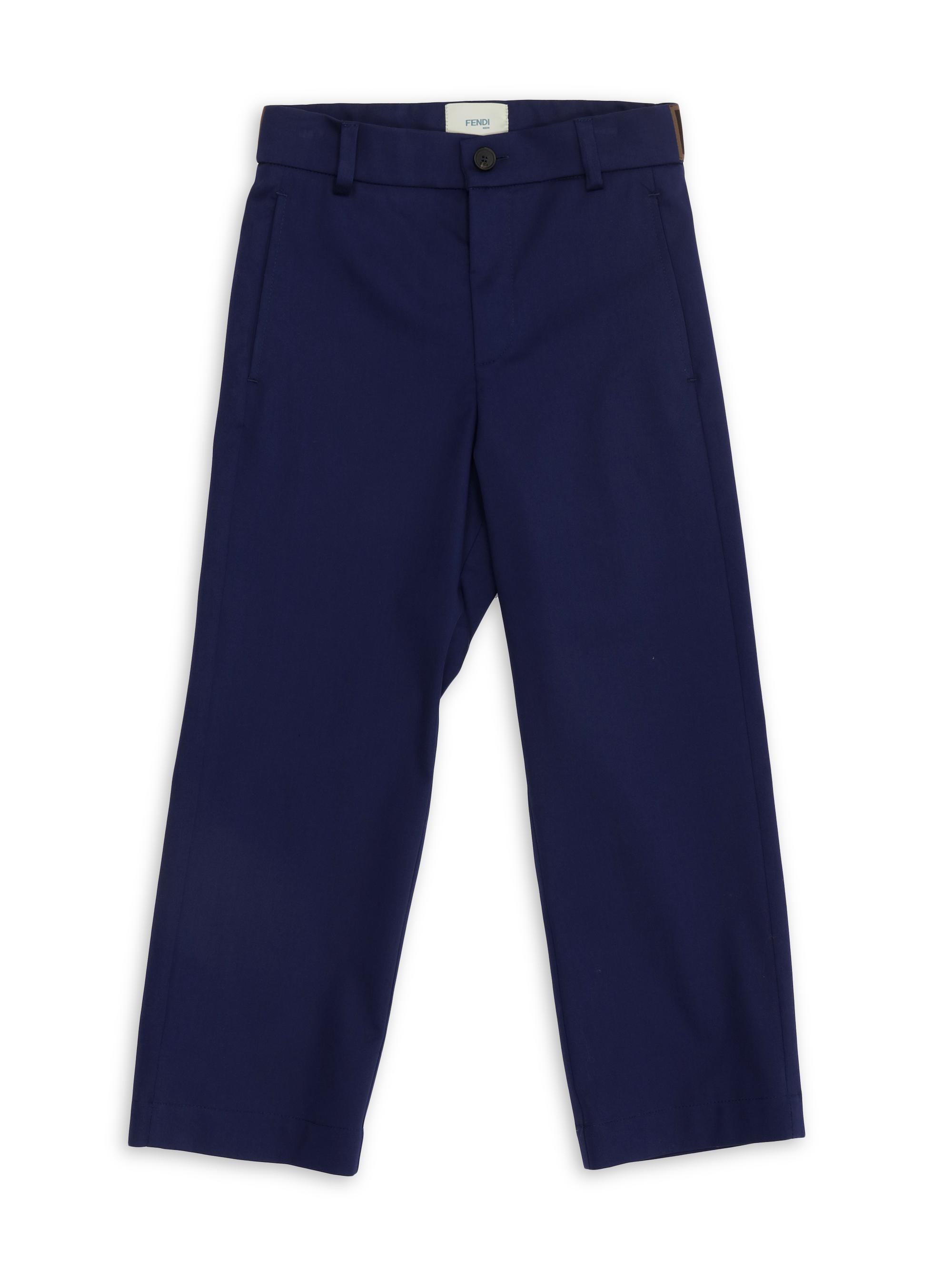 Fendi Little Boy's & Boy's Logo Tape Cotton-Blend Pants - Navy