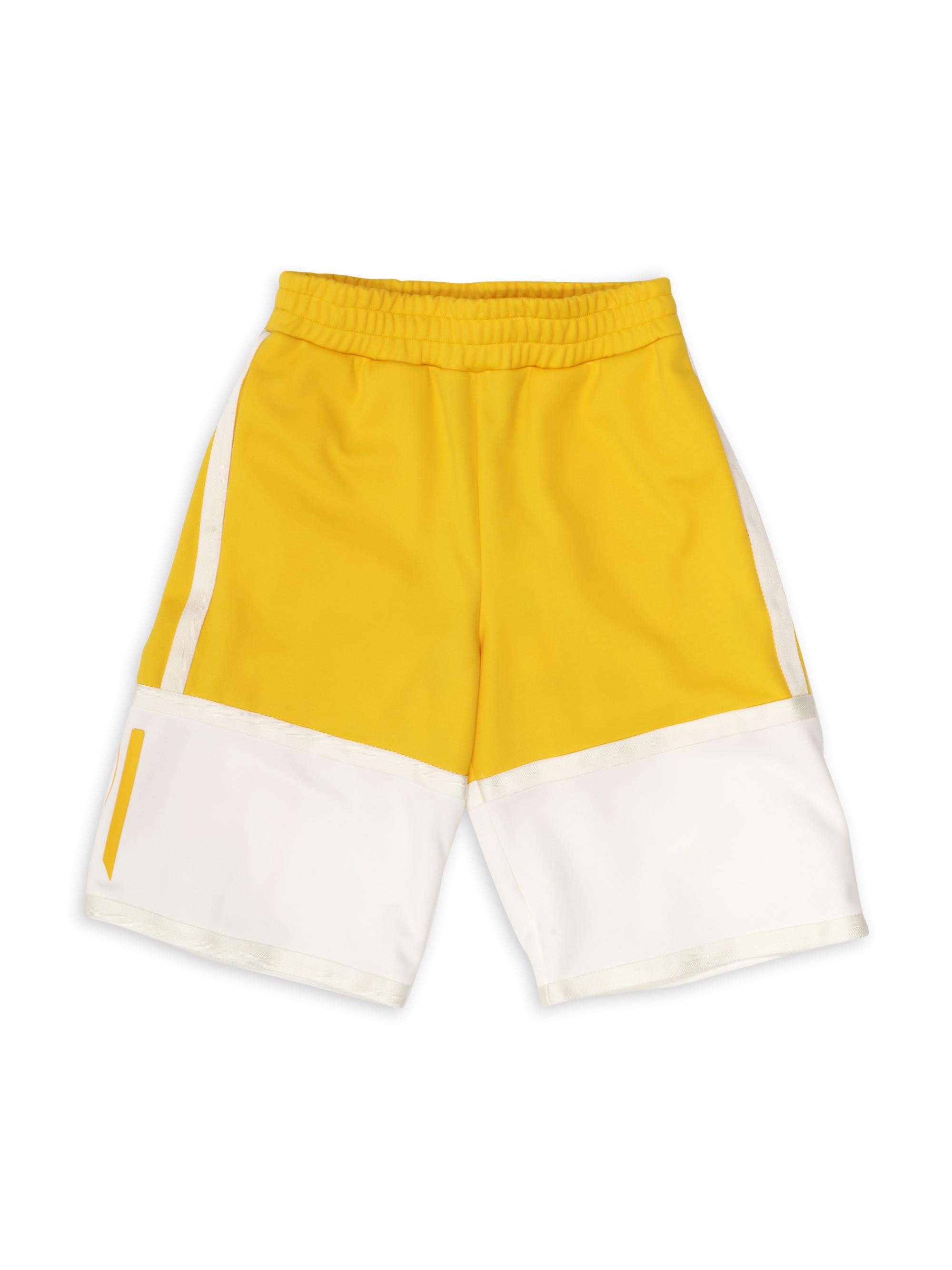 Fendi Little Boy's & Boy's Colorblock Logo Shorts - Yellow
