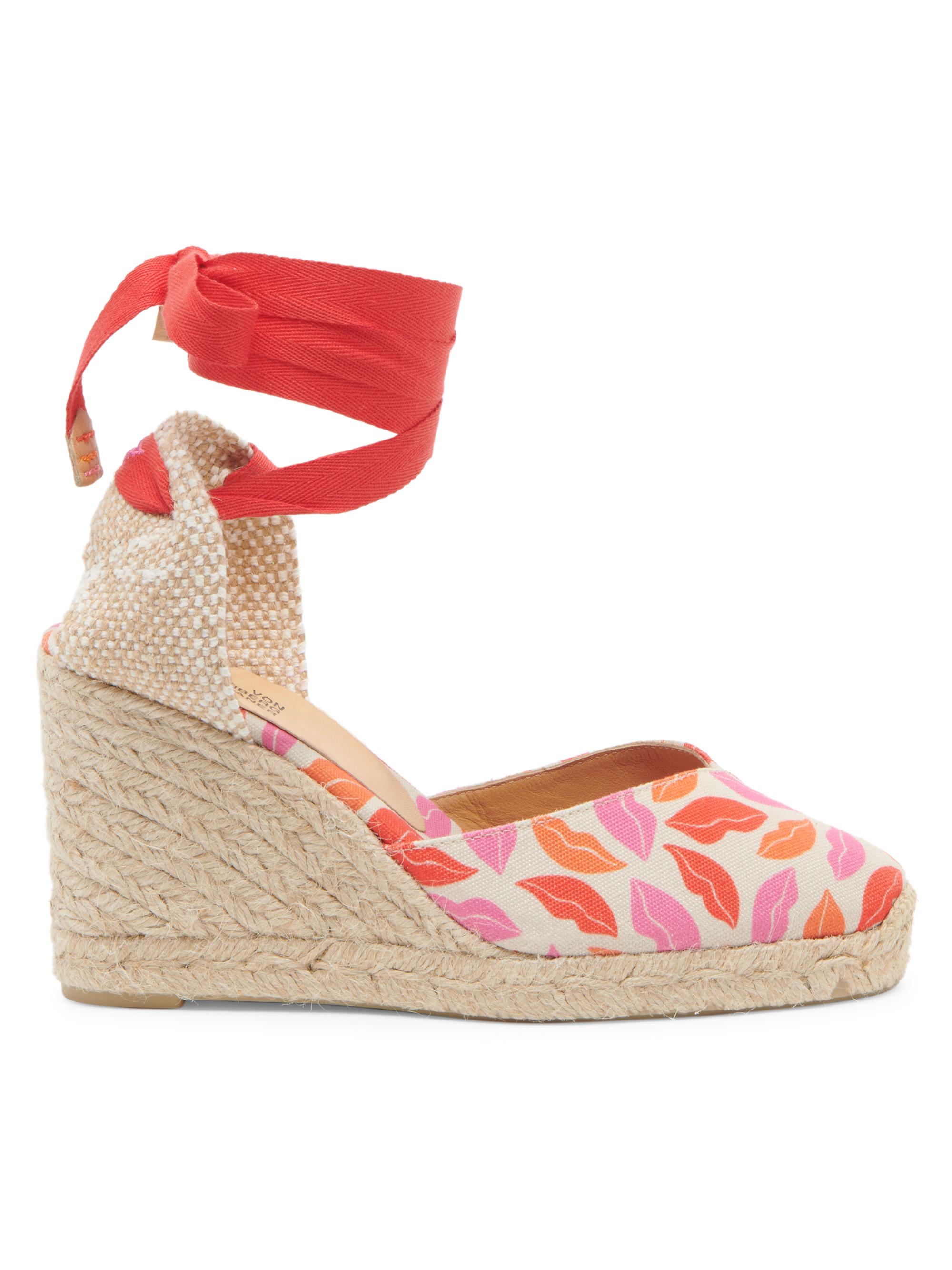 Castañer Women's Chiara Wedge Espadrilles - Rose Multi