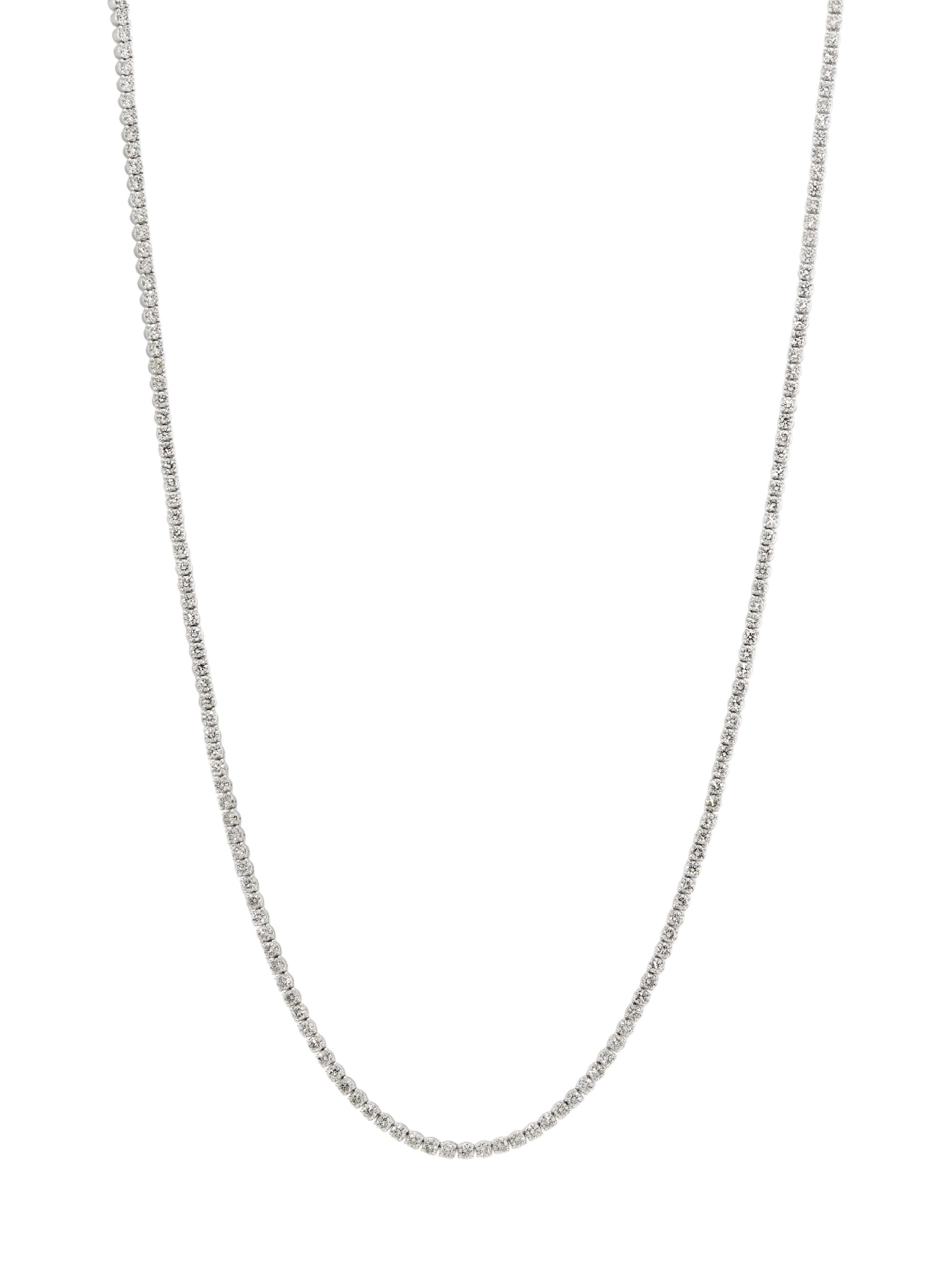 Saks Fifth Avenue Collection Women's 14K White Gold & 23.40 TCW Diamond Long Tennis Necklace/36" - White Gold