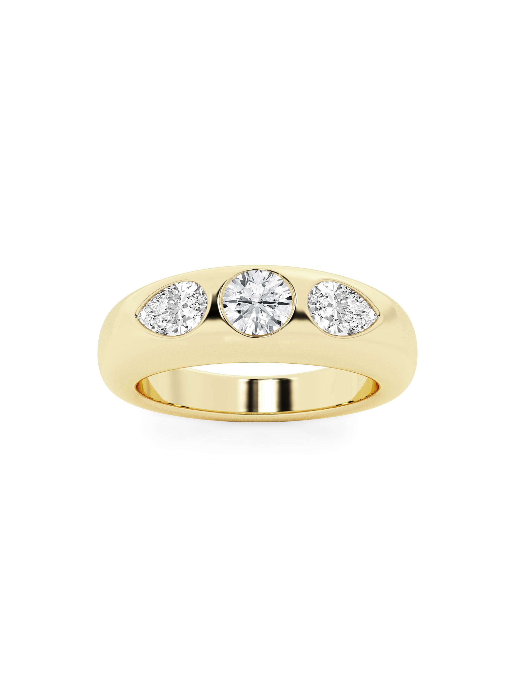 Saks Fifth Avenue Collection Women's 14K Yellow Gold & 1.09 TCW Natural Diamond Domed Ring - Gold