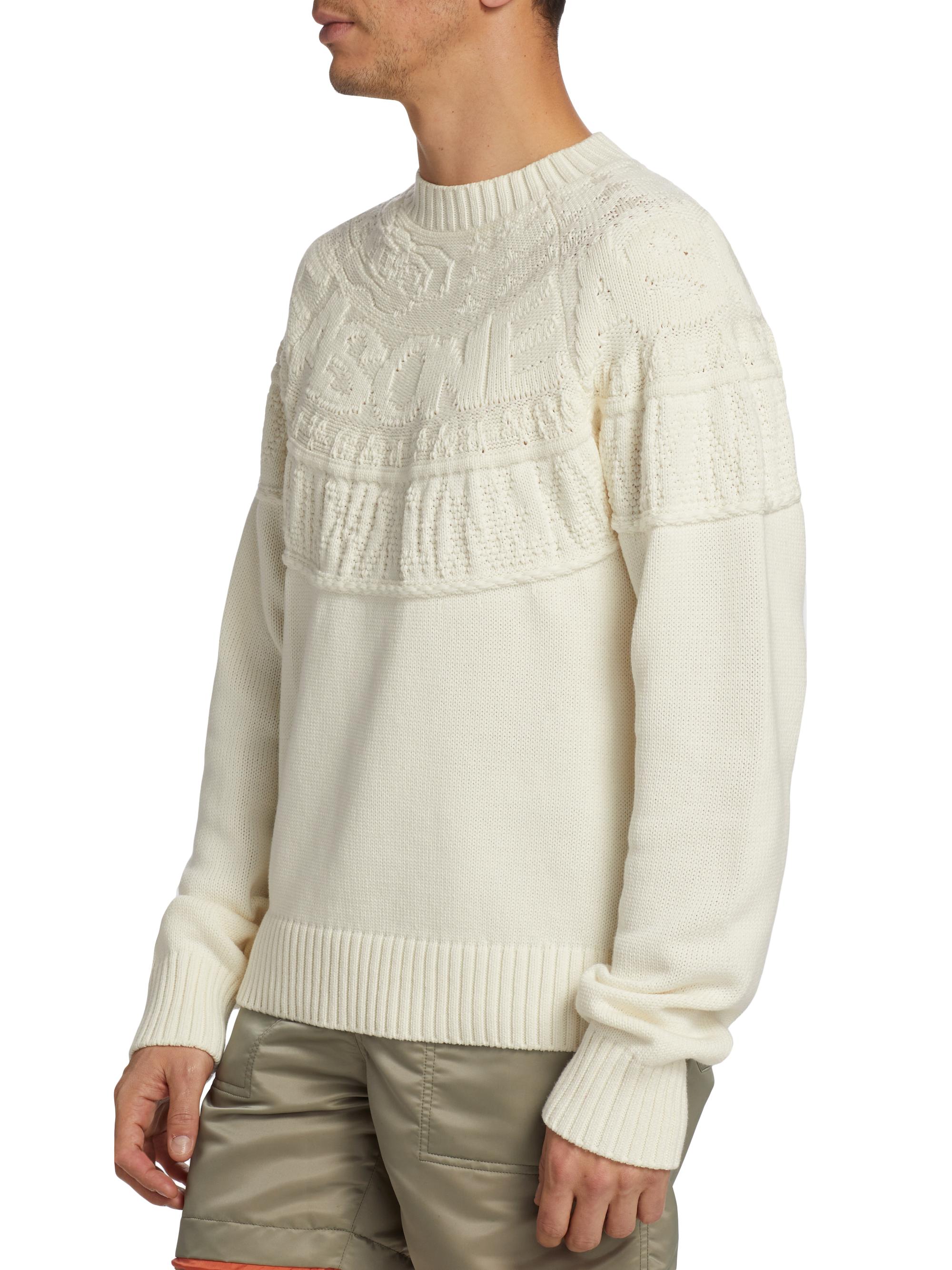 Sacai Eric Haze Graphic Cotton-Blend Knit Sweater | Saks Fifth Avenue