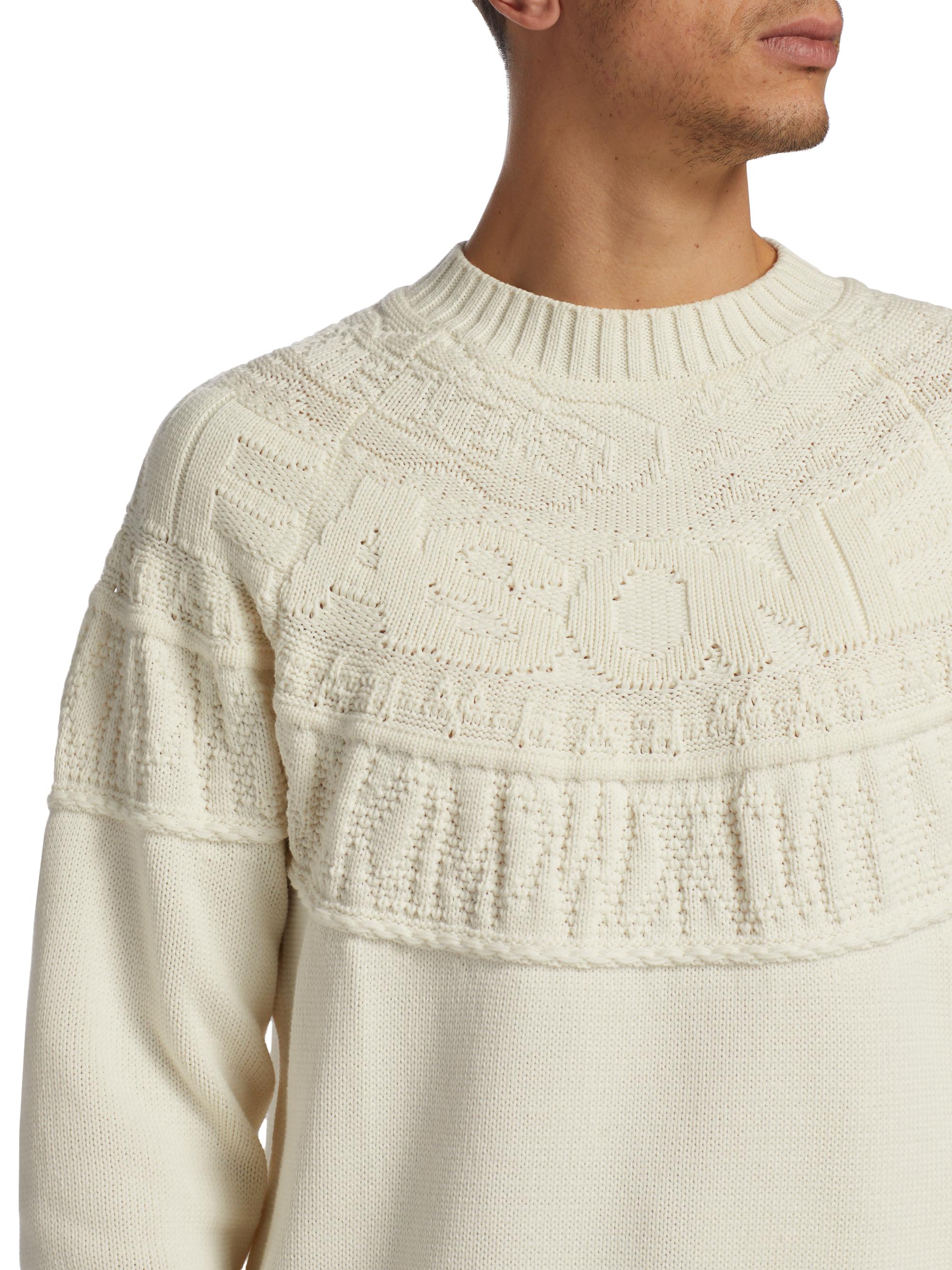Sacai Eric Haze Graphic Cotton-Blend Knit Sweater | Saks Fifth Avenue