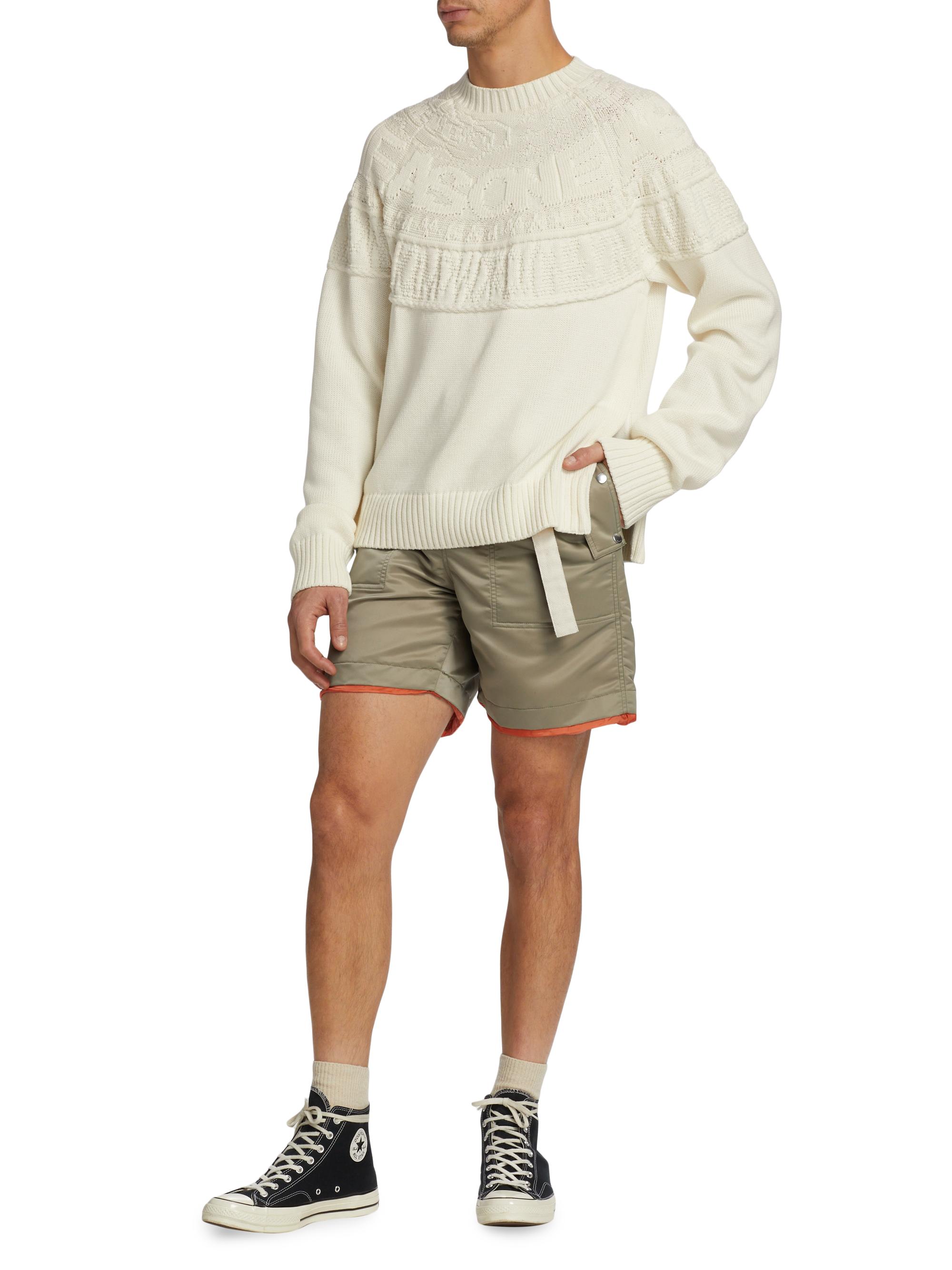 Sacai Eric Haze Graphic Cotton-Blend Knit Sweater | Saks Fifth Avenue
