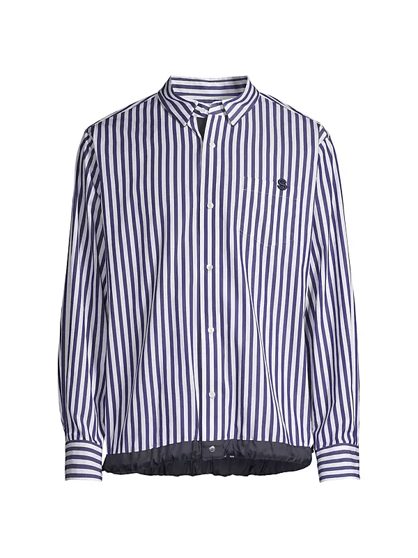 Shop Sacai Thomas Mason Cotton Poplin Shirt | Saks Fifth Avenue