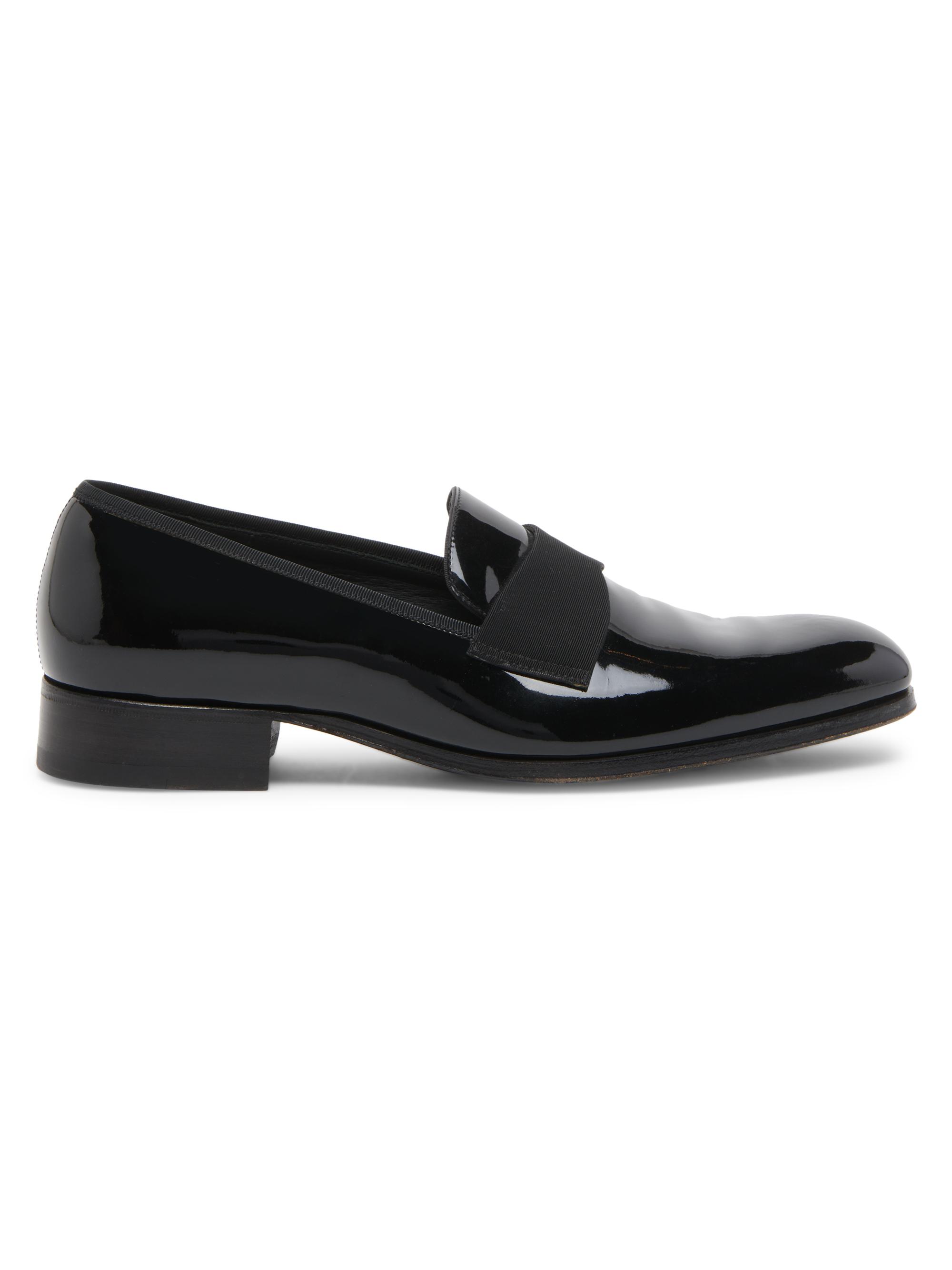 TOM FORD Men's Patent Leather Loafers - Black