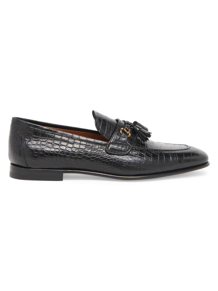TOM FORD JW153AMT001X1Y049 関税送料込 TOM FORD Alligator-Embossed Leather Loafers | Saks Fifth Avenue