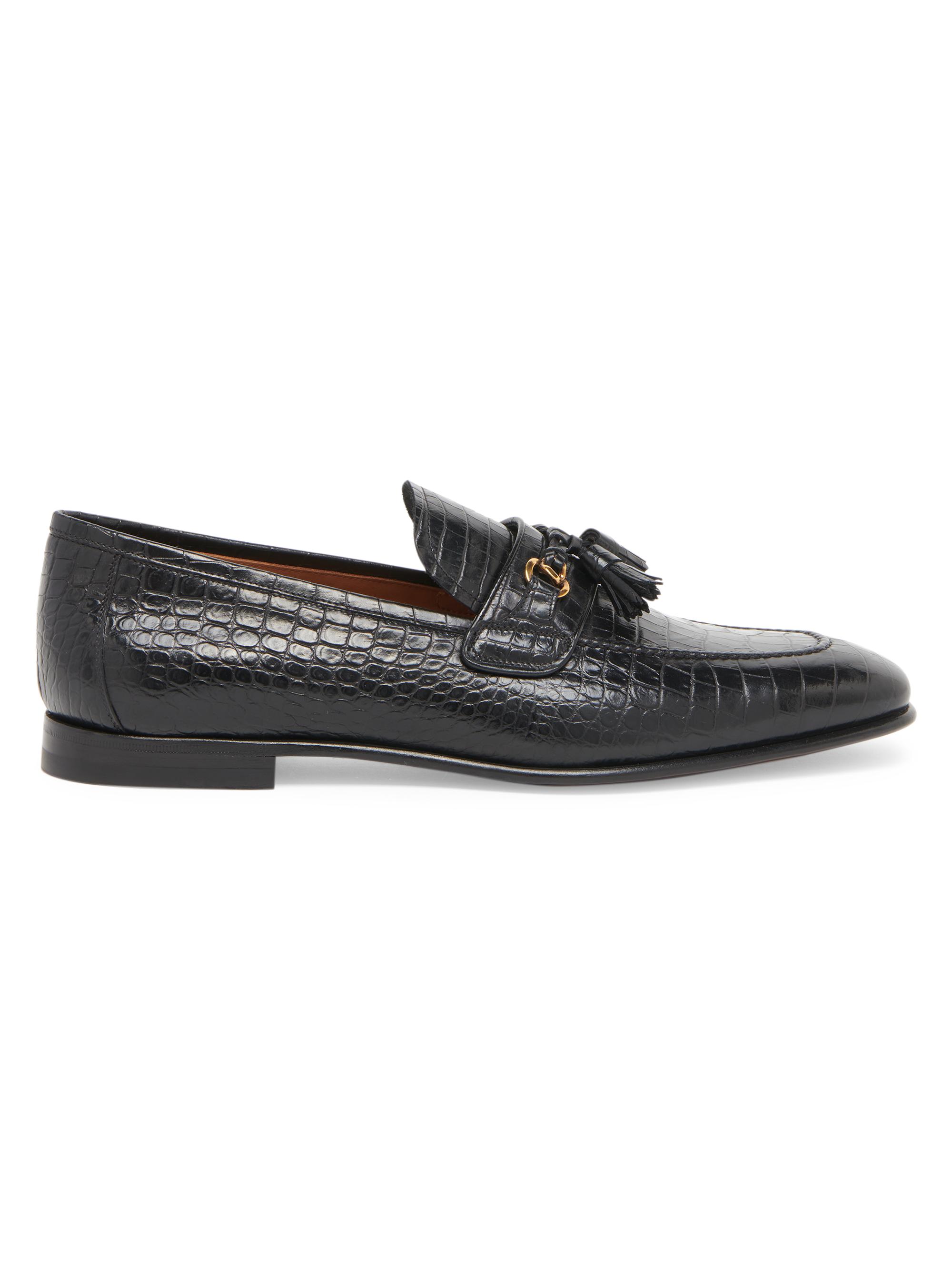 TOM FORD Men's Alligator-Embossed Leather Loafers -