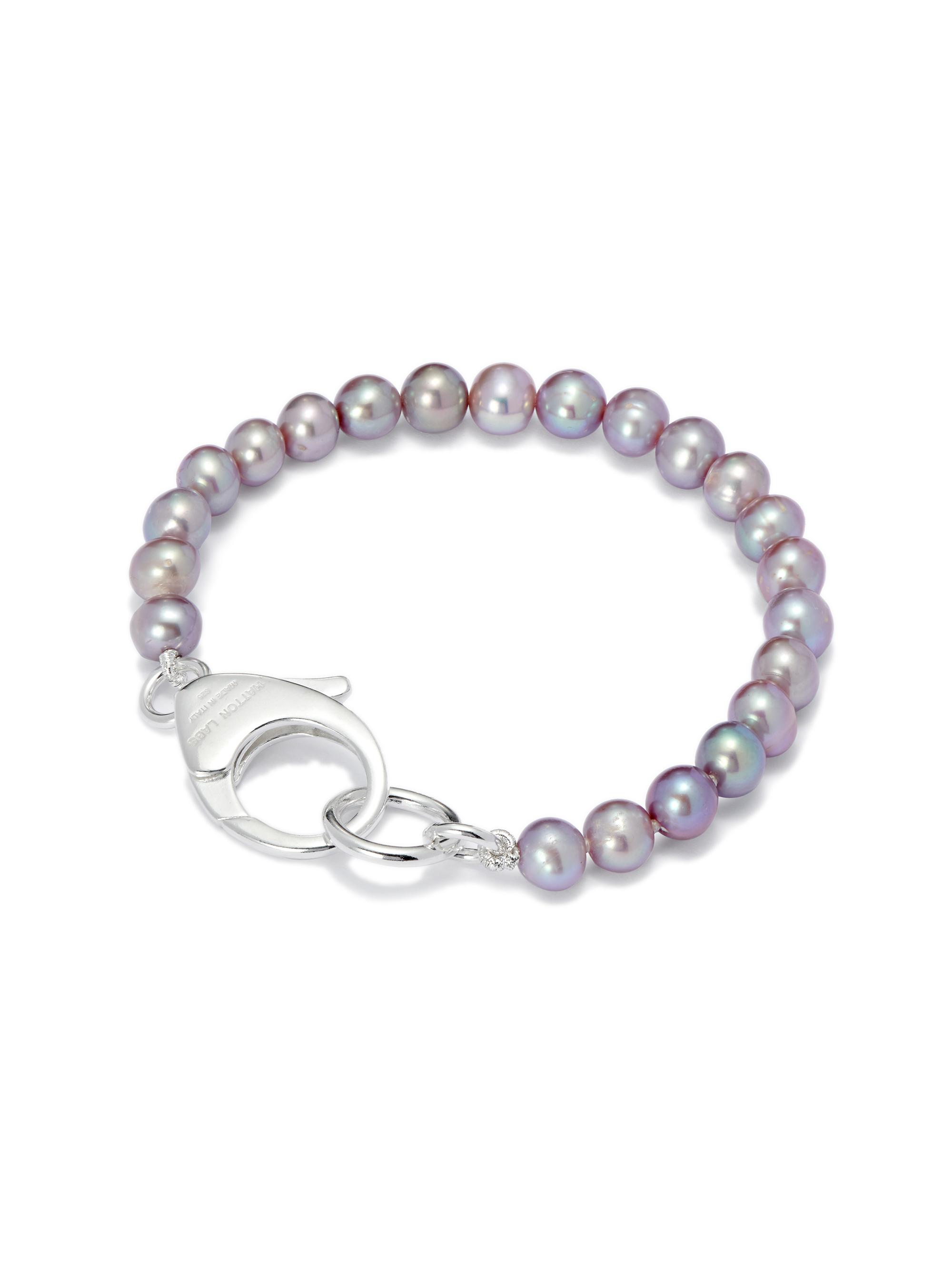 Hatton Labs Men's Classic Pearl Bracelet - Mauve