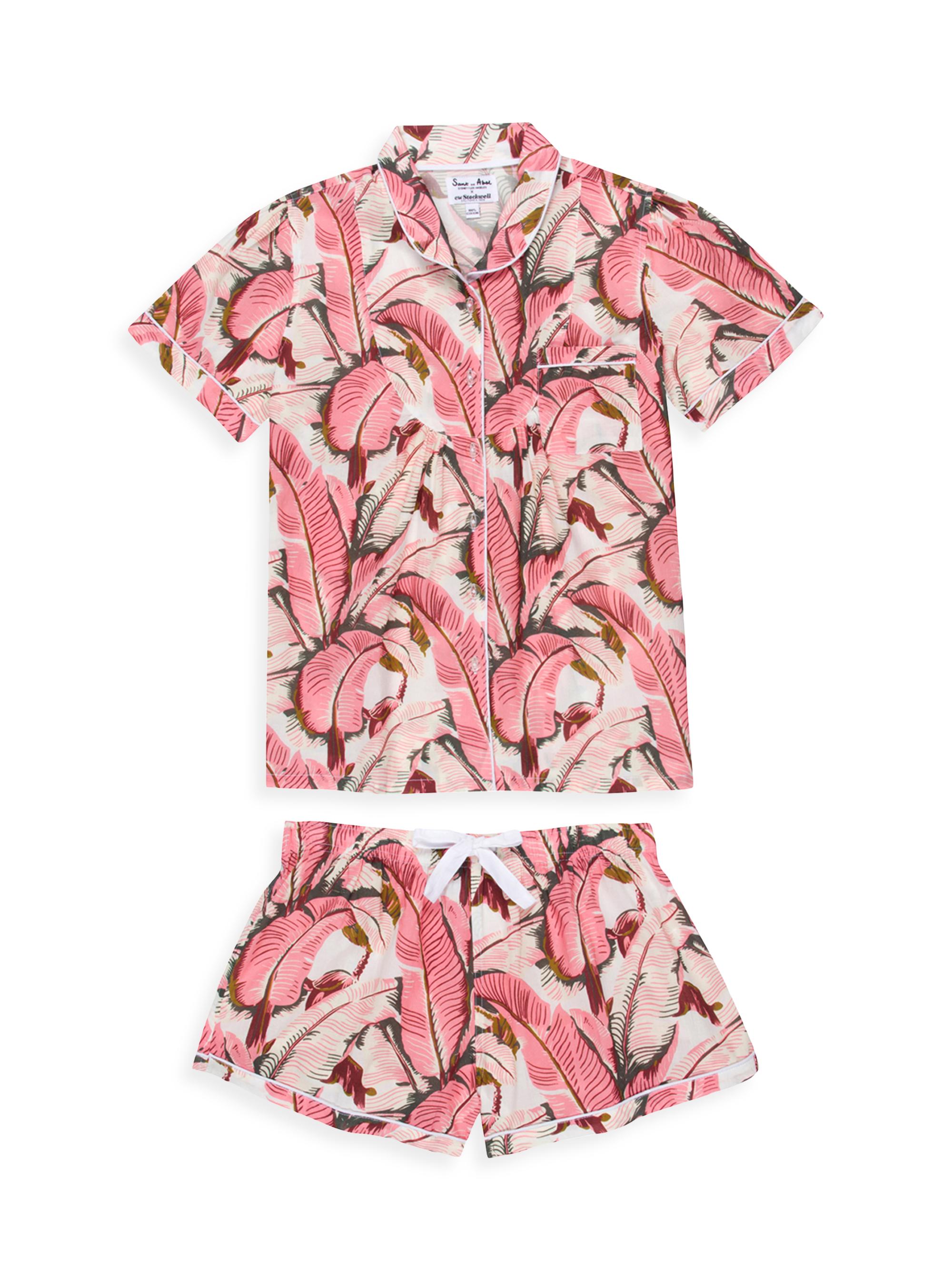 Sant and Abel Women's Martinique Banana Leaf Shirt + Boxer Set - Green