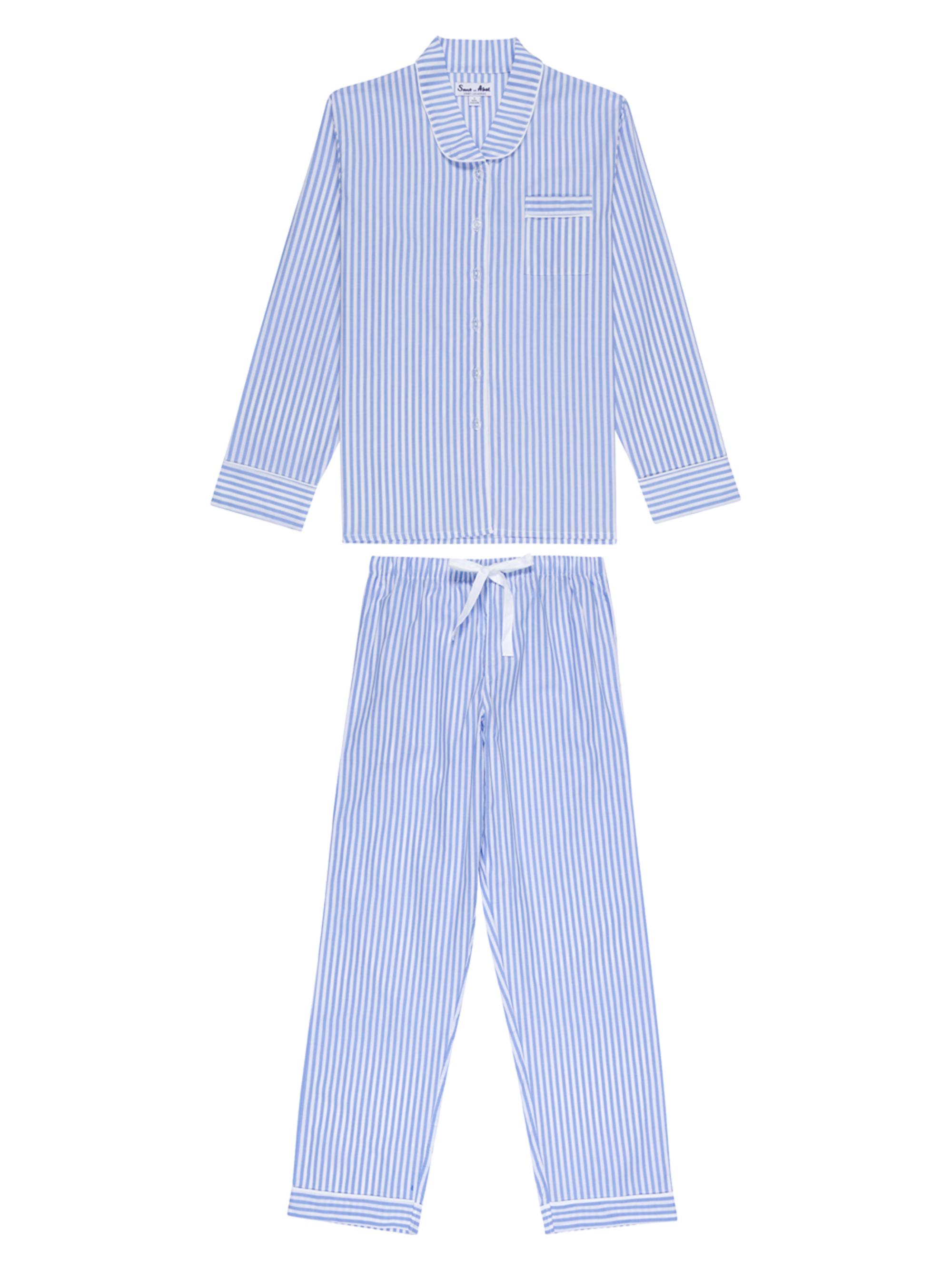Sant and Abel Women's Braddock Long PJ Set - Blue