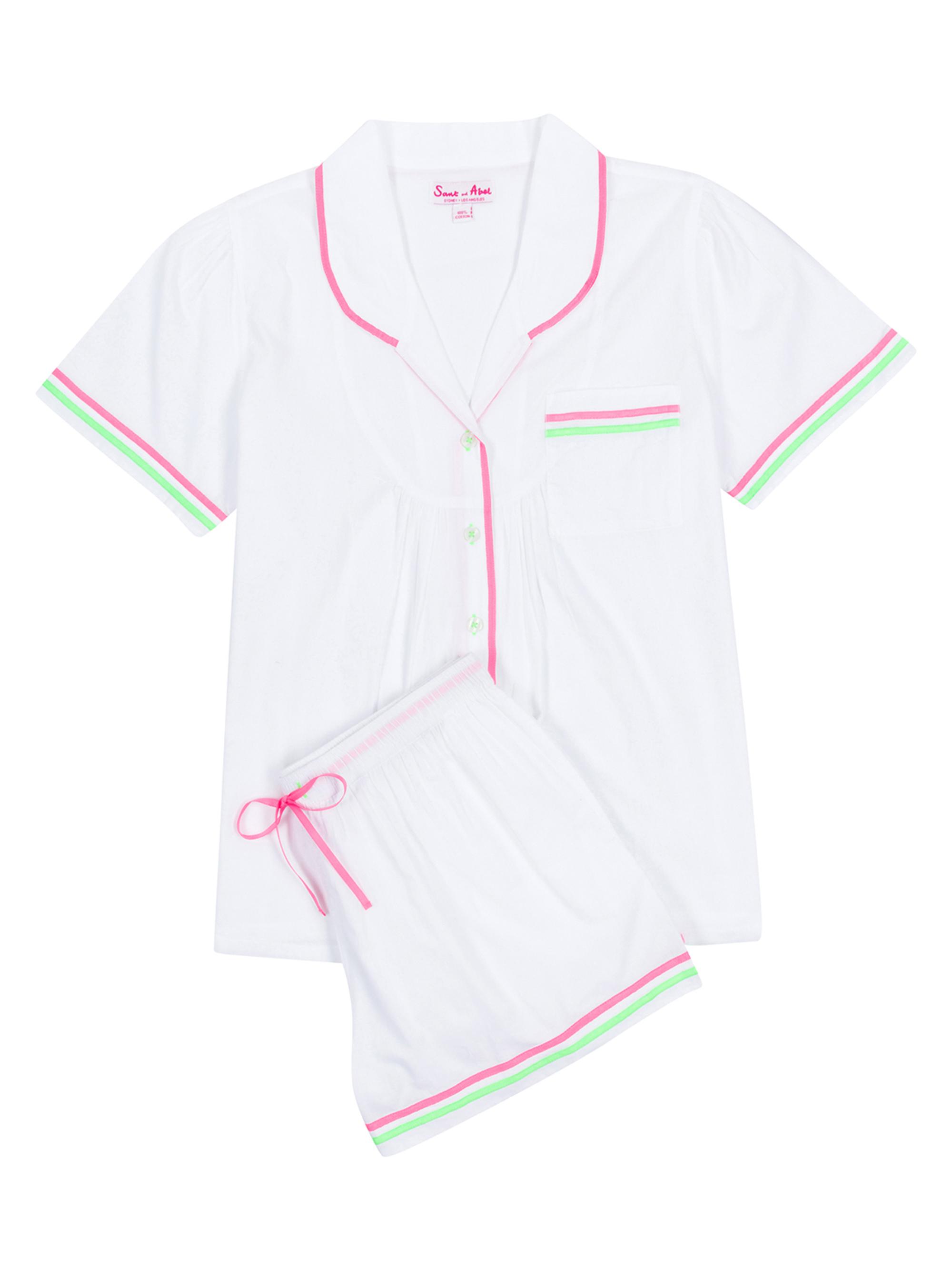 Sant and Abel Women's Billie Neon Shorts Set - White