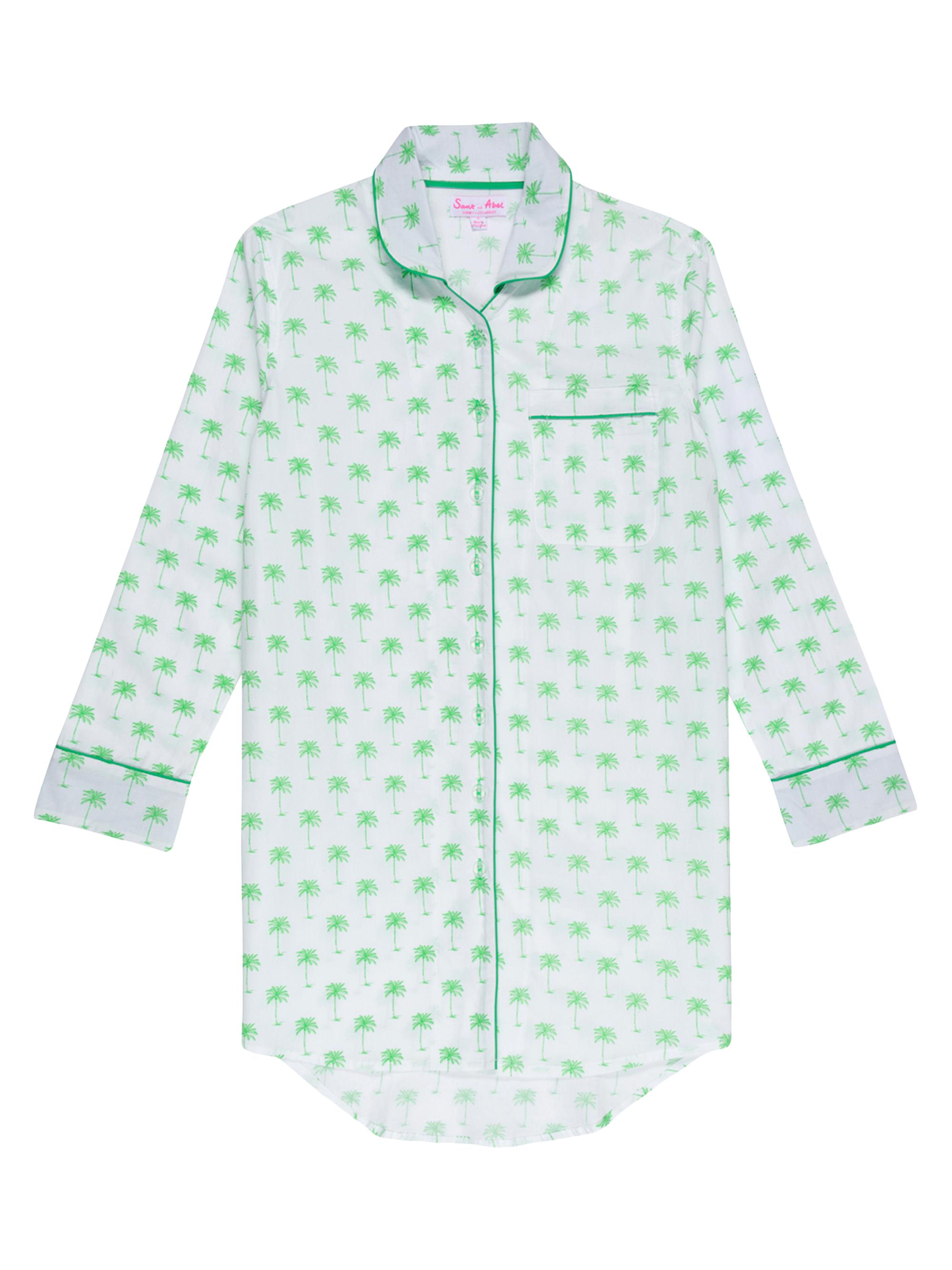Sant and Abel Women's Palm Tree Night Shirt - Green