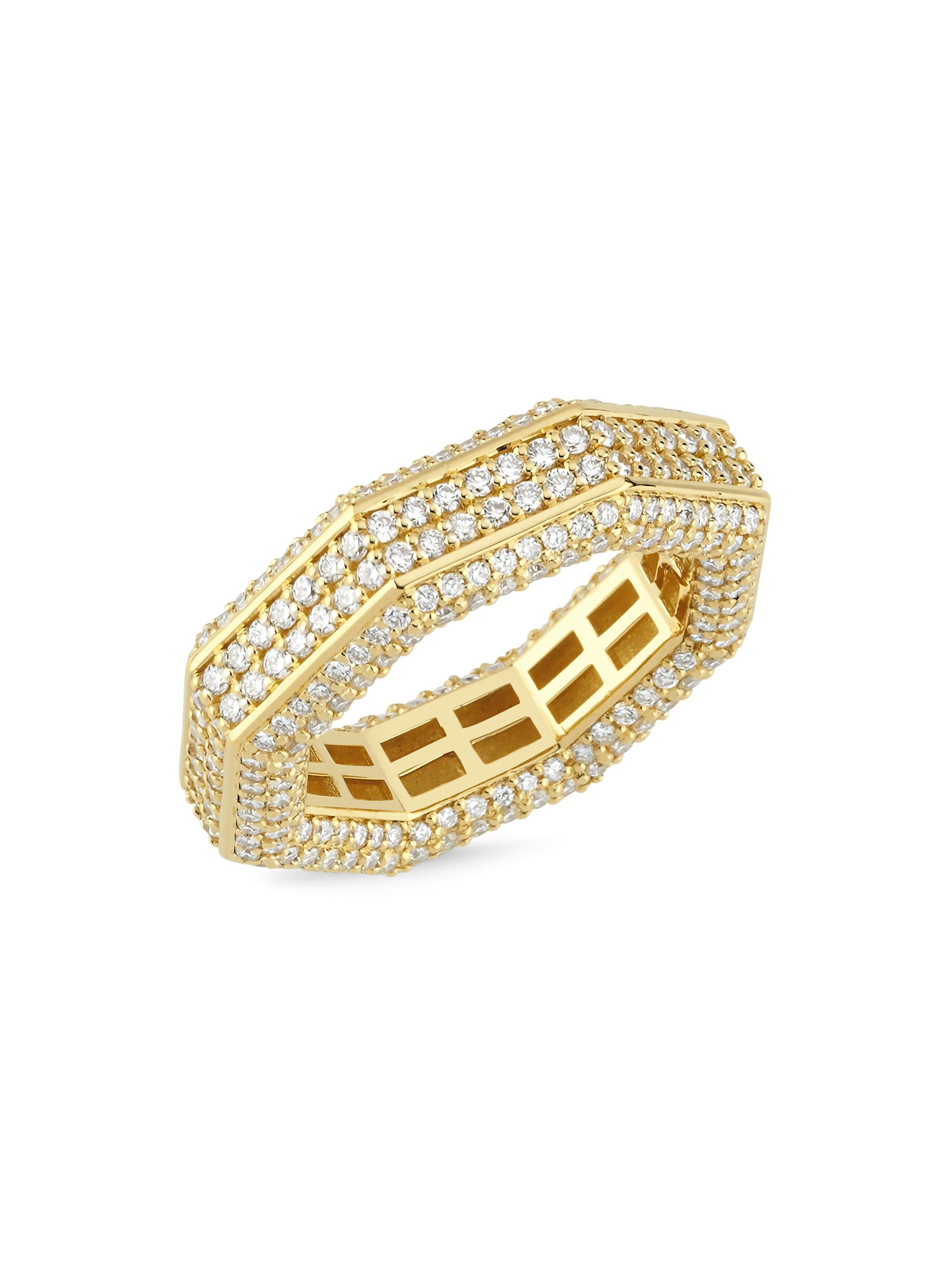 Ascher Women's Bubble 18K Yellow Gold & 2.93 TCW Diamond Octagonal Ring - Gold