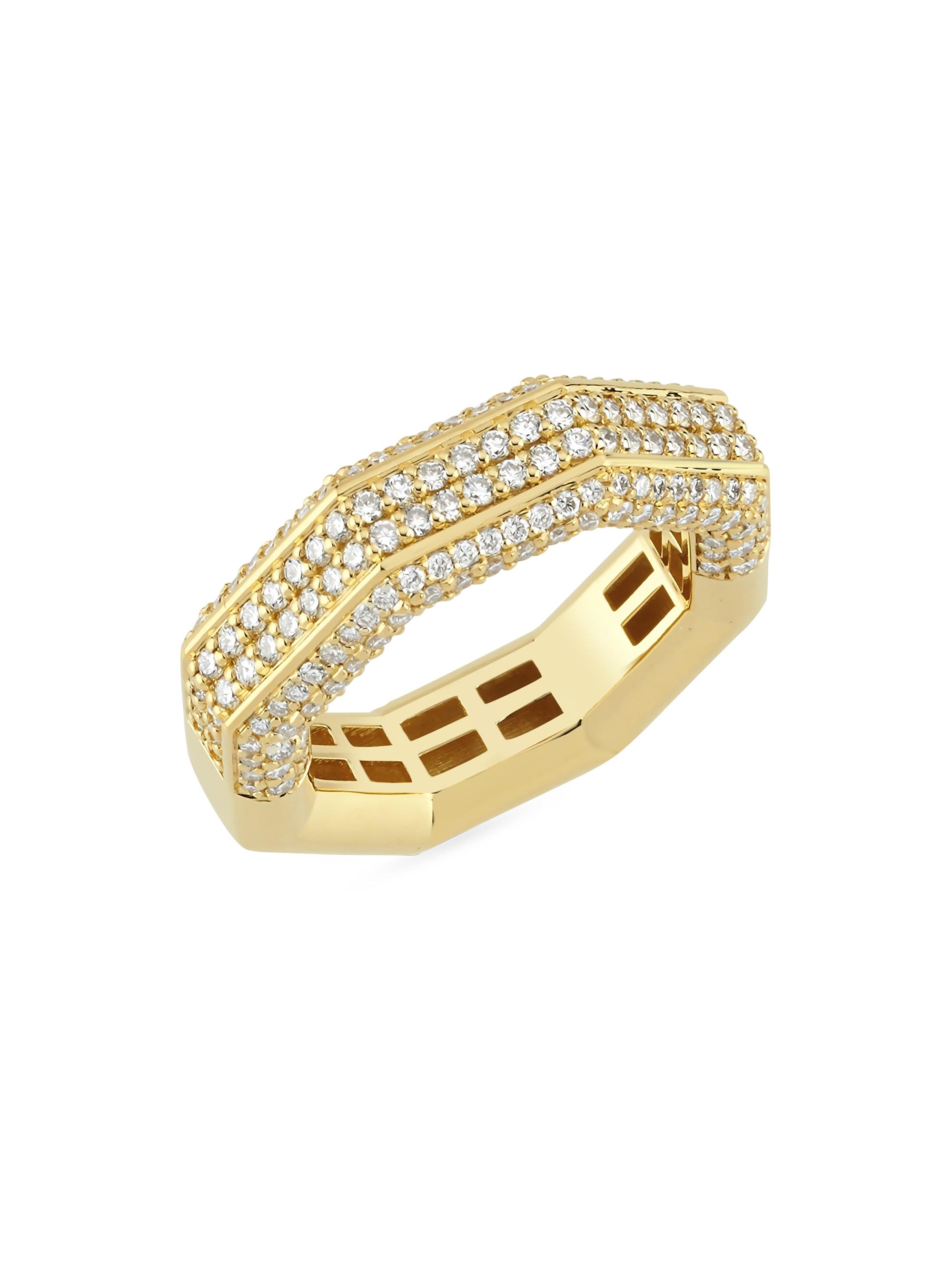 Ascher Women's Bubble 18K Yellow Gold & 1.52 TCW Diamond Octagonal Ring - Gold