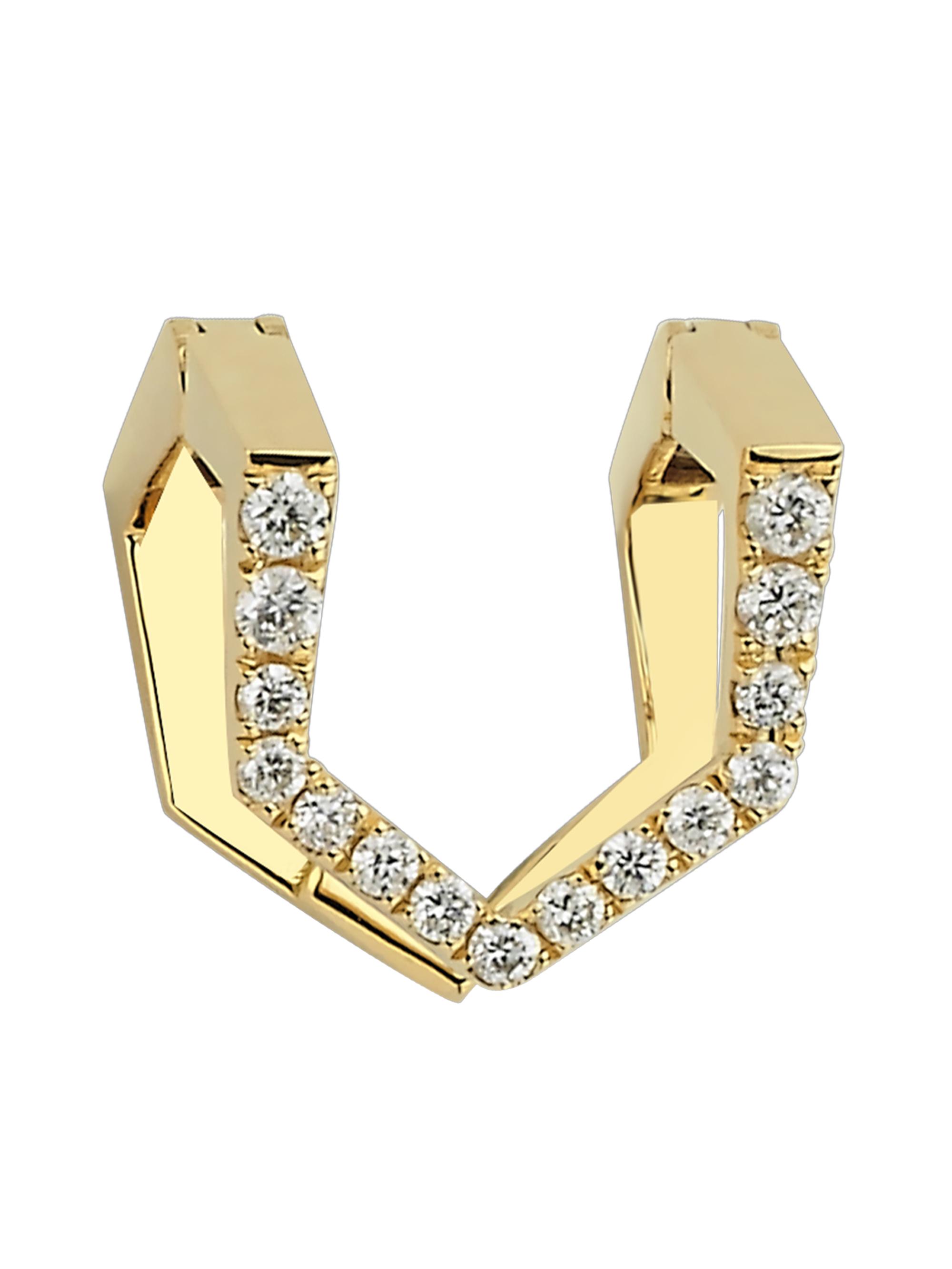 Ascher Women's Luminescence Ascent 18K Yellow Gold & 0.11 TCW Diamond Ear Cuff - Gold
