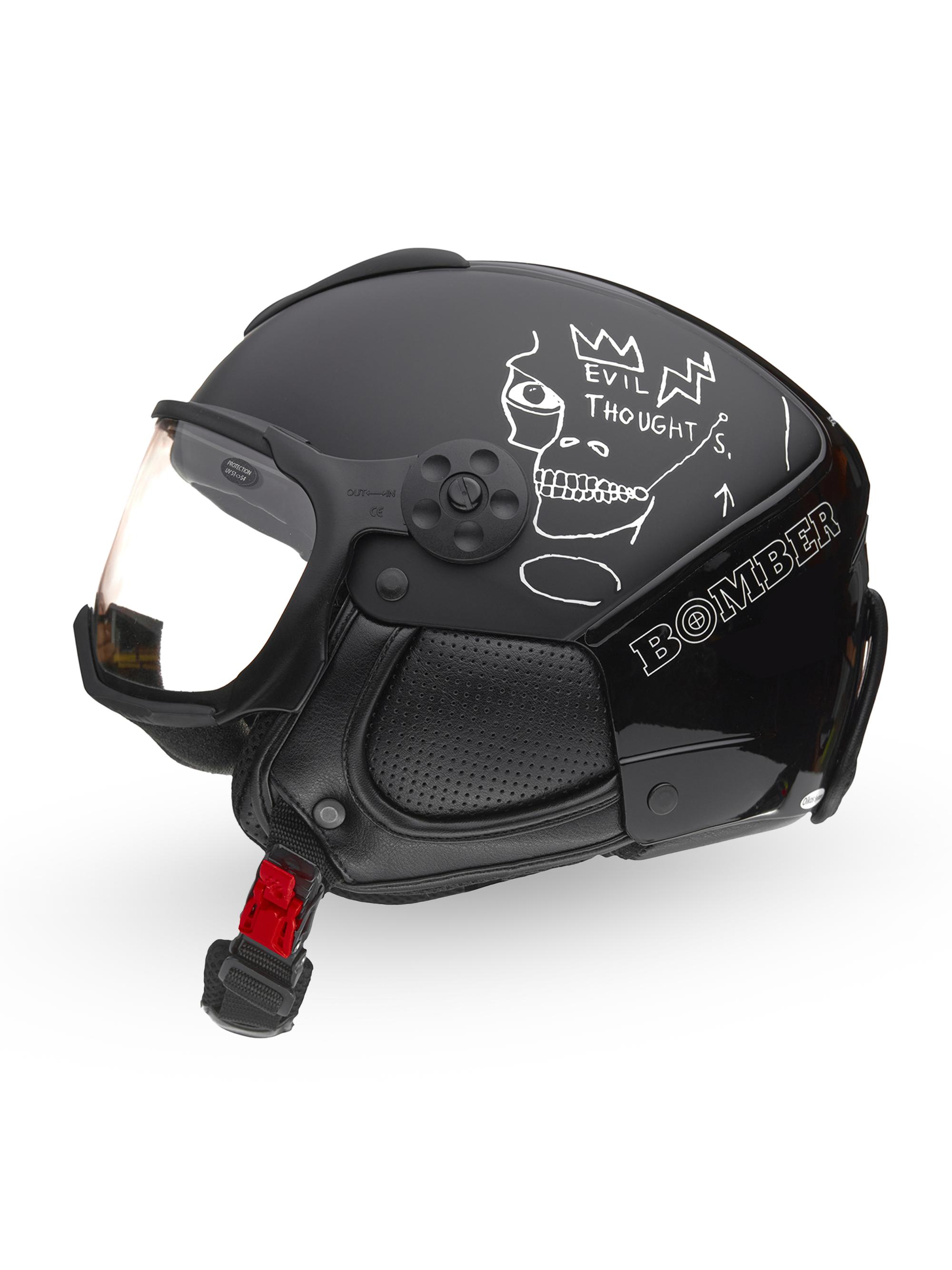 Bomber Ski Basquiat Evil Thoughts White Helmet - Black