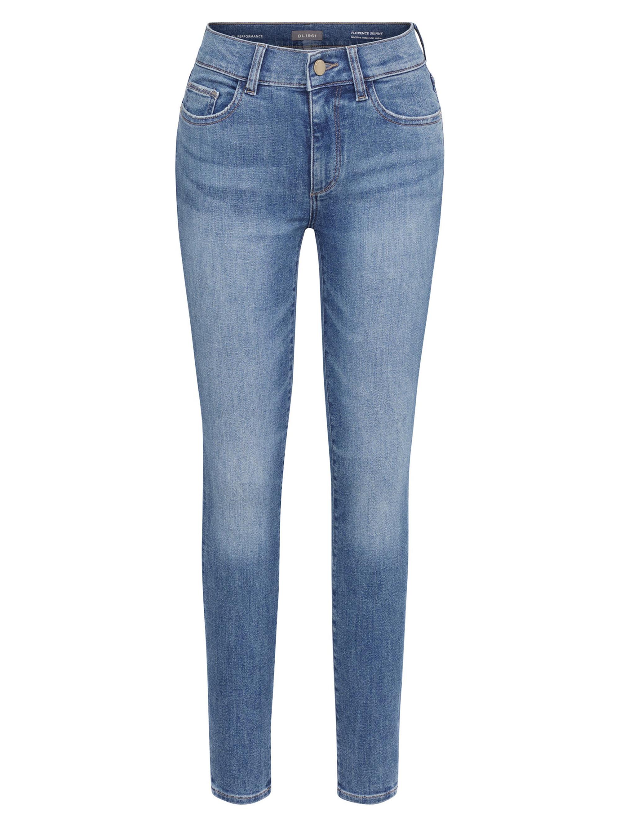 DL1961 Women's Florence Skinny Mid Rise Instasculpt Ankle Jeans - Stellar