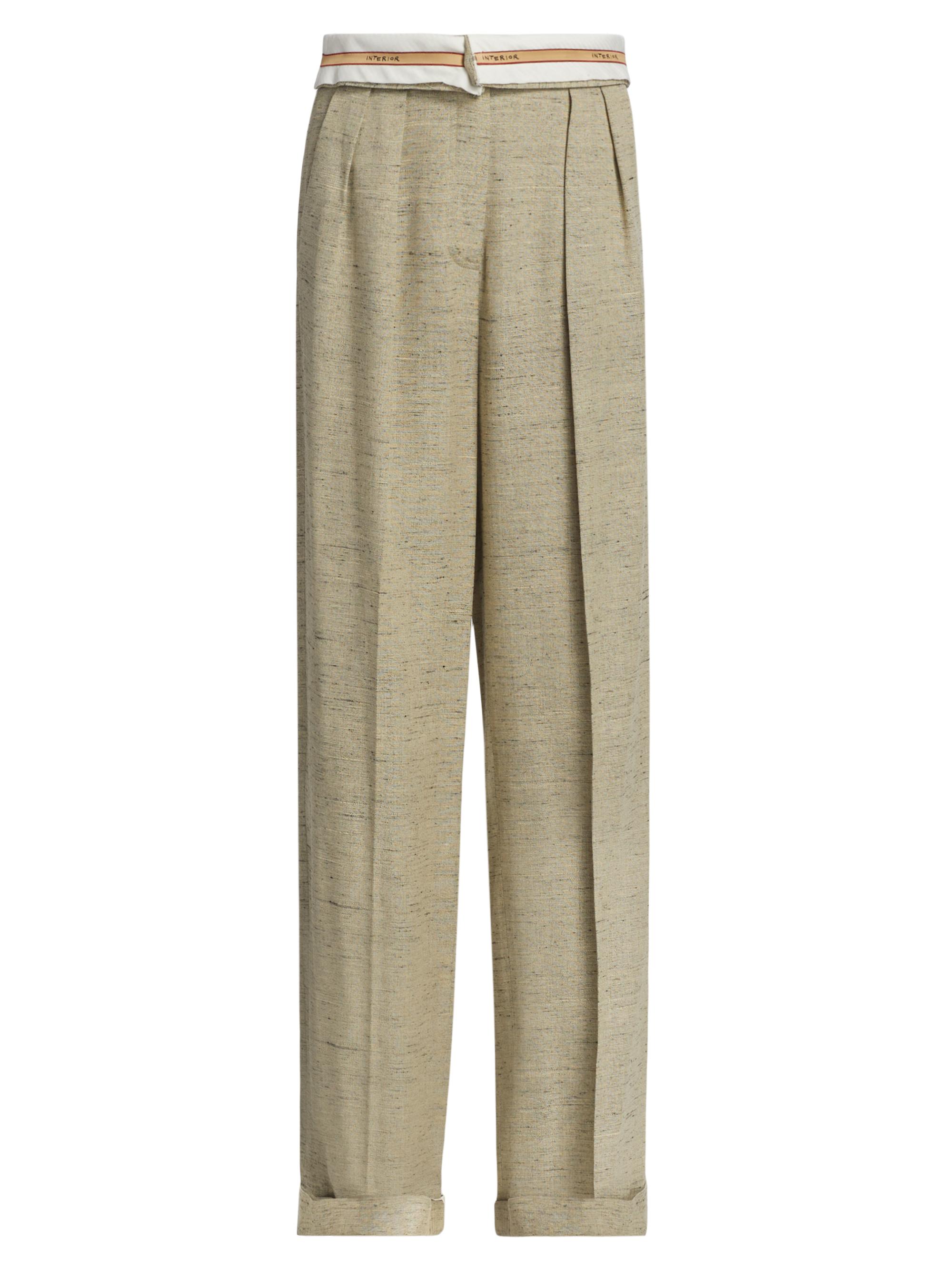 Interior Women's Leon Logo Waistband Trousers - Wheat