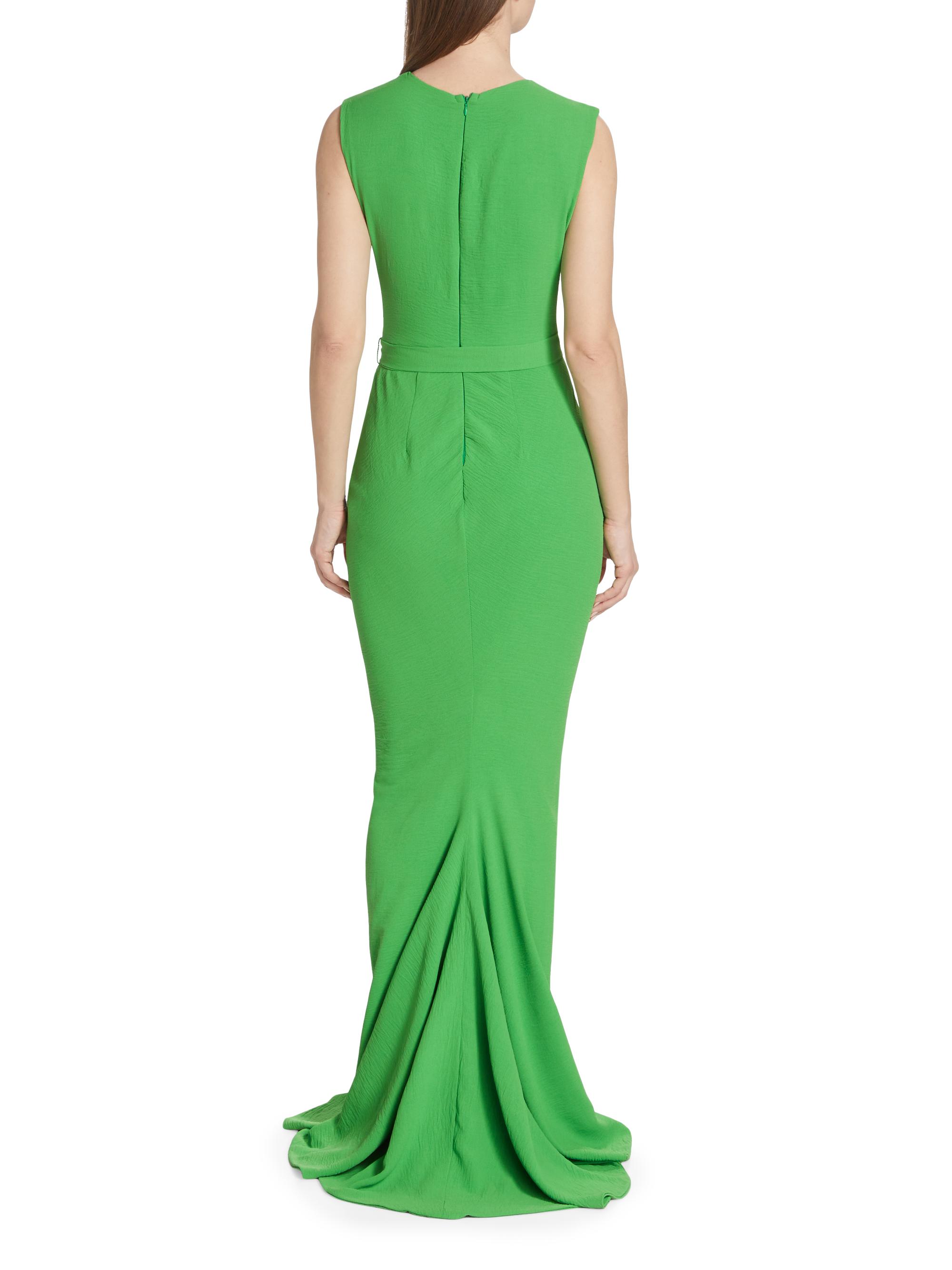 Michael Costello Collection Echo Draped Woven Gown | Saks Fifth Avenue