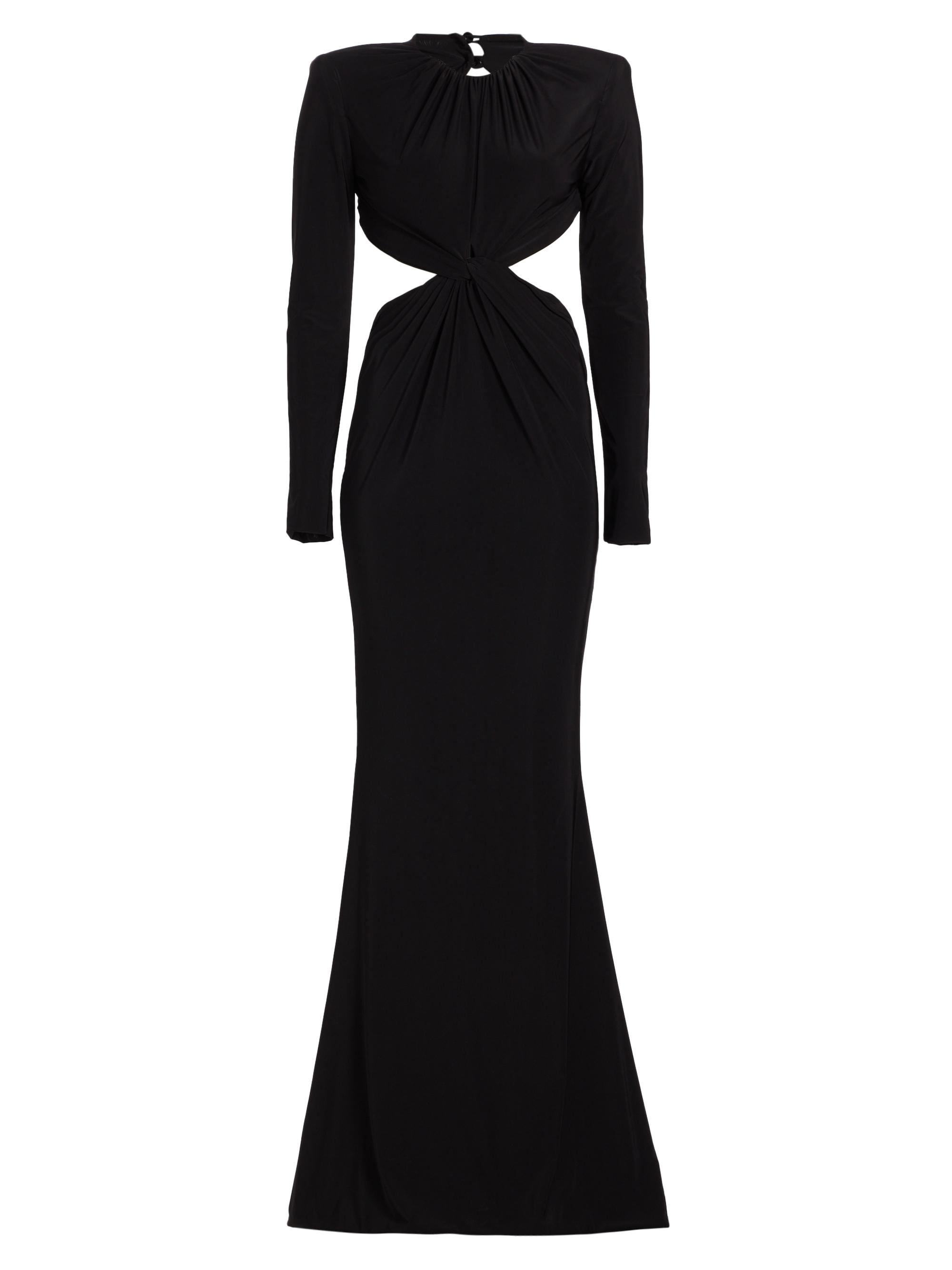 Michael Costello Collection Women's Ella Cut-Out Jersey Maxi Dress - Black
