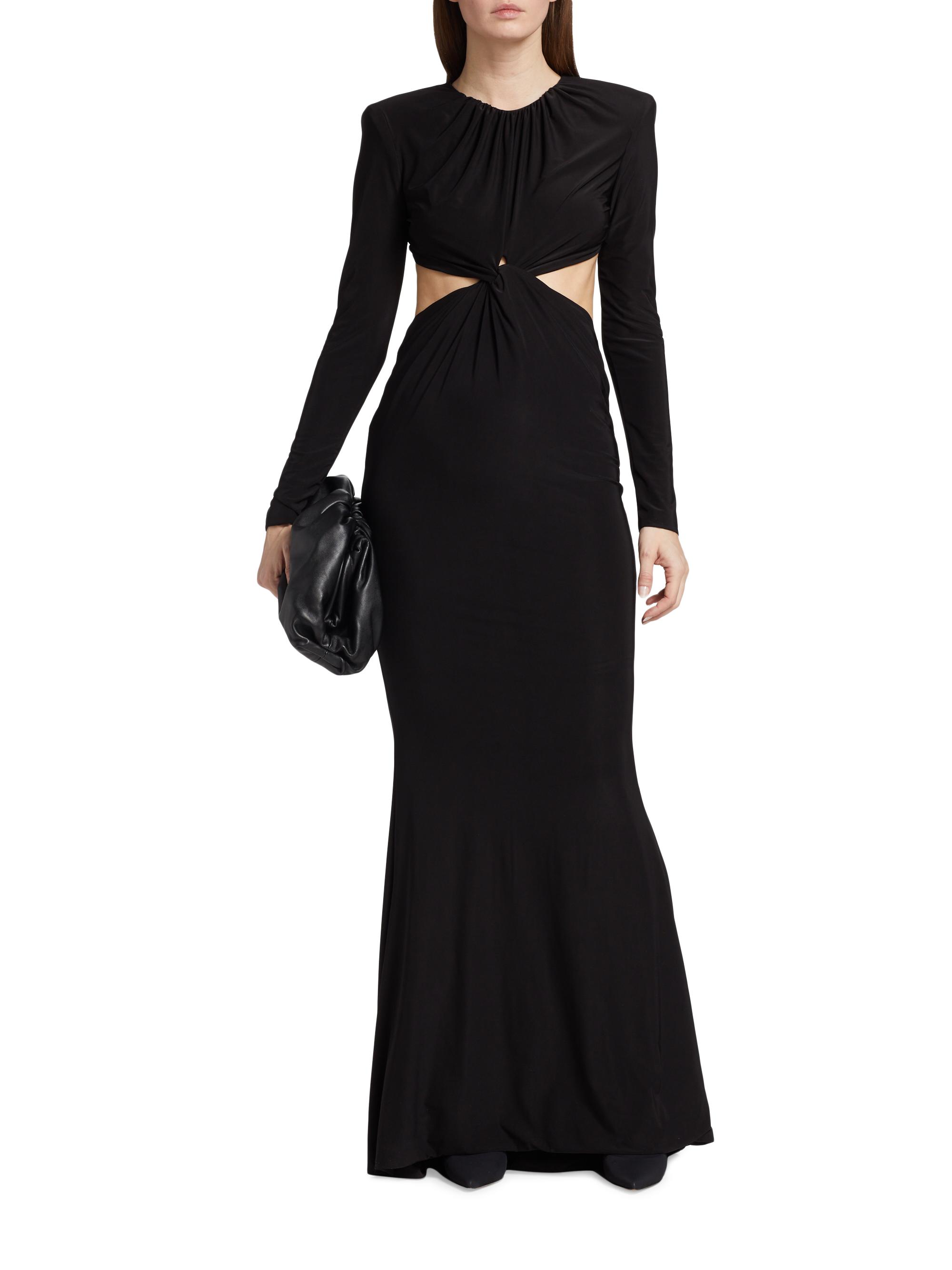 ella jersey maxi dress Michael Costello Collection Women's Ella Cut-Out Jersey Maxi Dress - Black