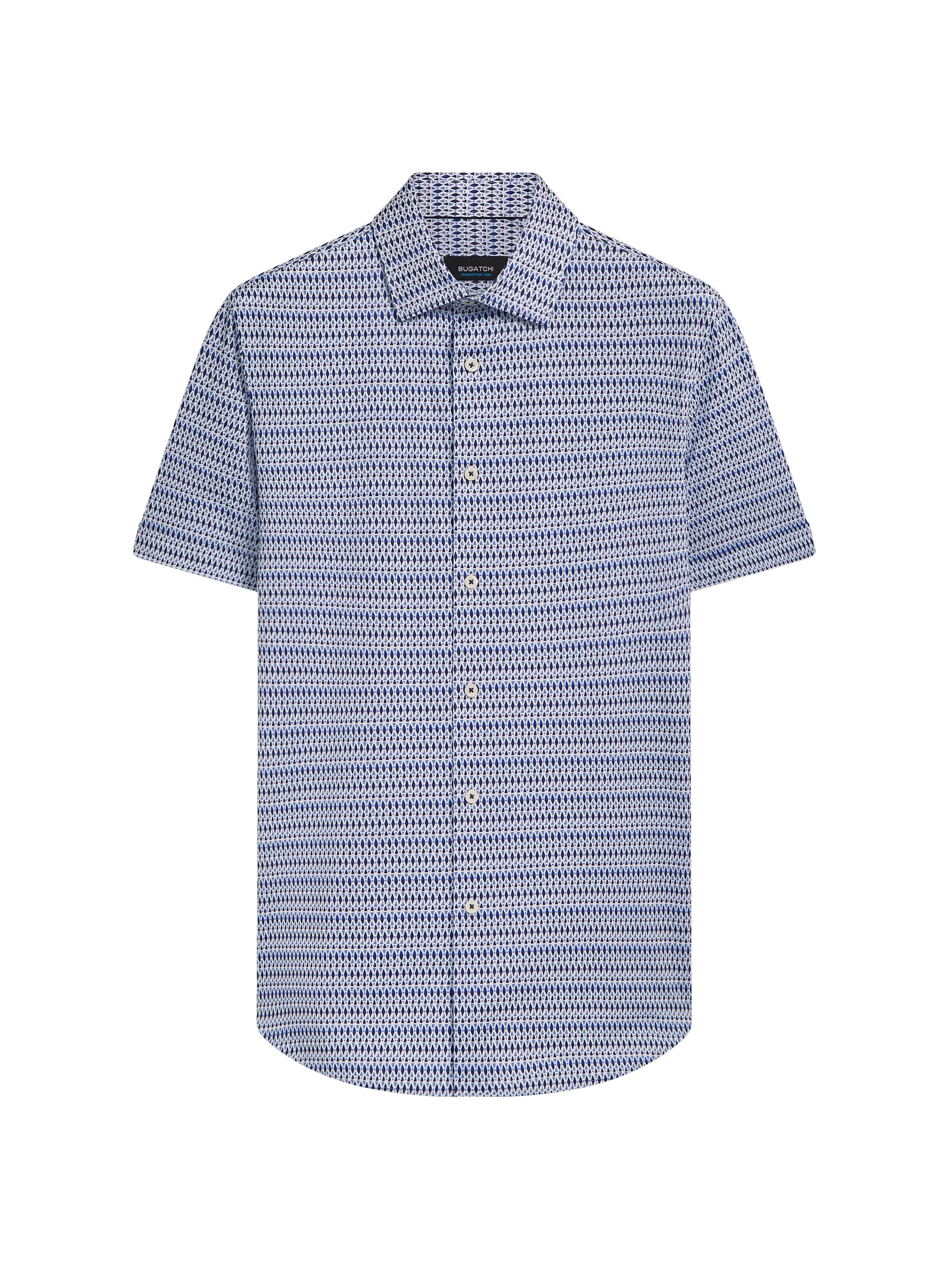 Bugatchi Men's OoohCotton Printed Shirt - Navy