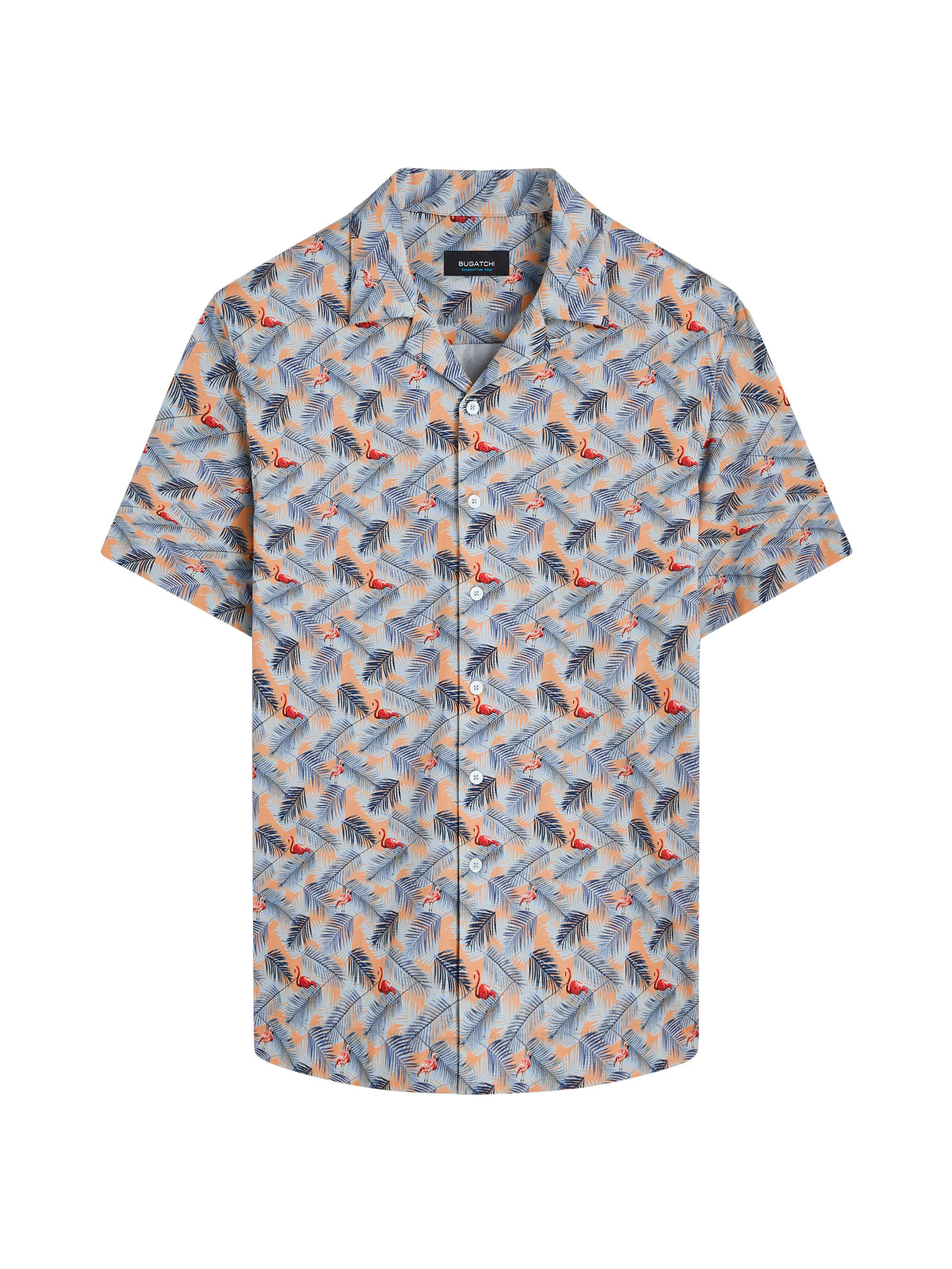 Bugatchi Men's OoohCotton Short-Sleeve Shirt - Jaffa