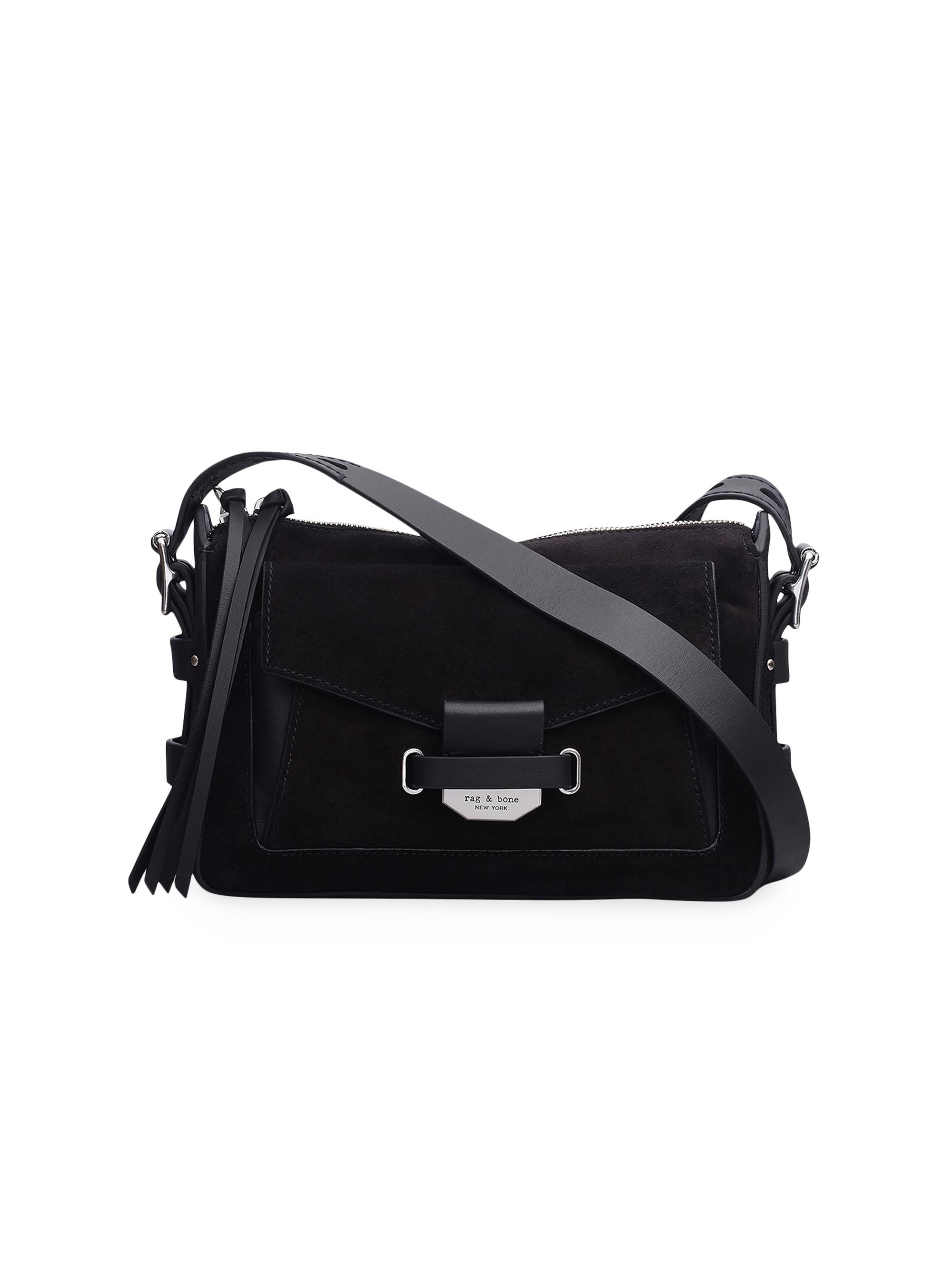 rag & bone Women's  Field Messenger 2.0 Bag - Black Suede