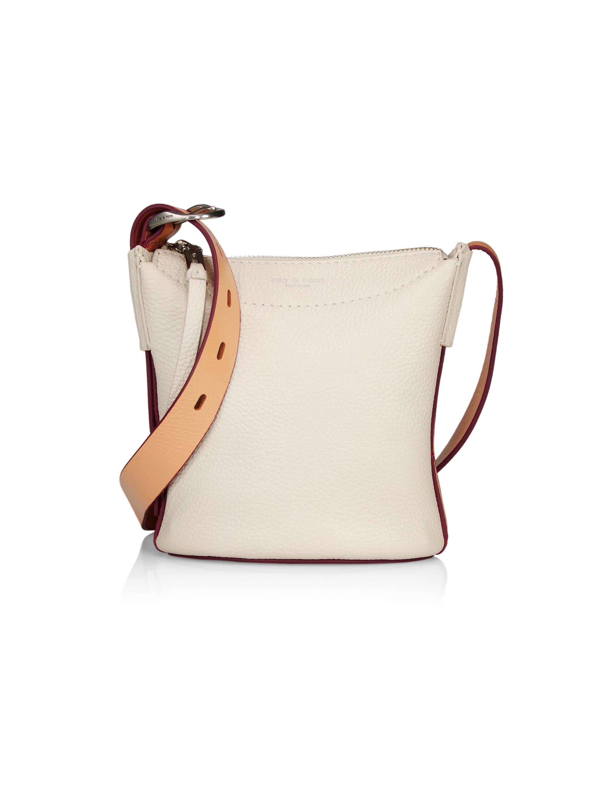 rag & bone Women's Belize Mini Leather Bucket Bag - Antique White