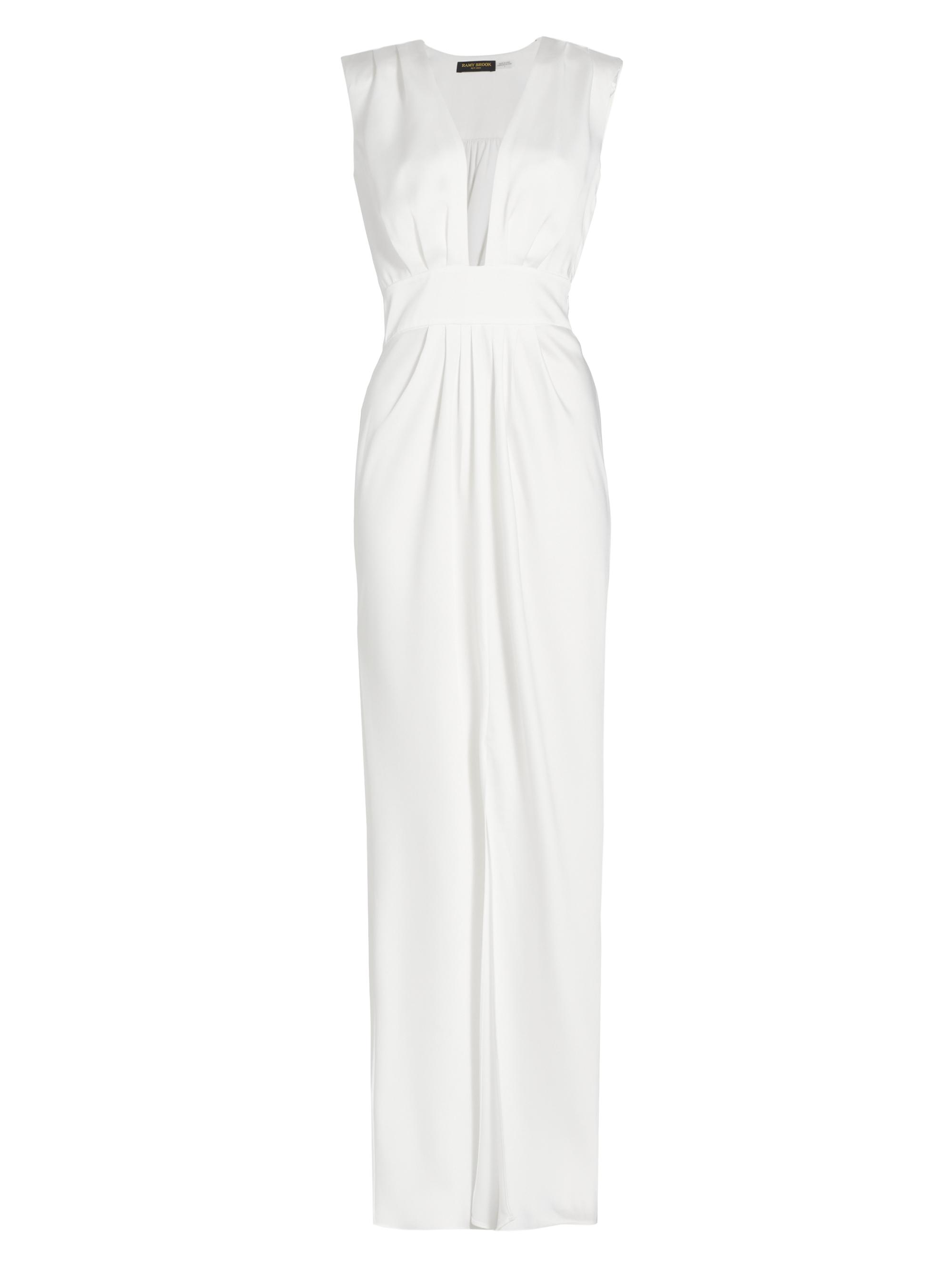 Ramy Brook Women's Quinn V-Neck Satin Gown -