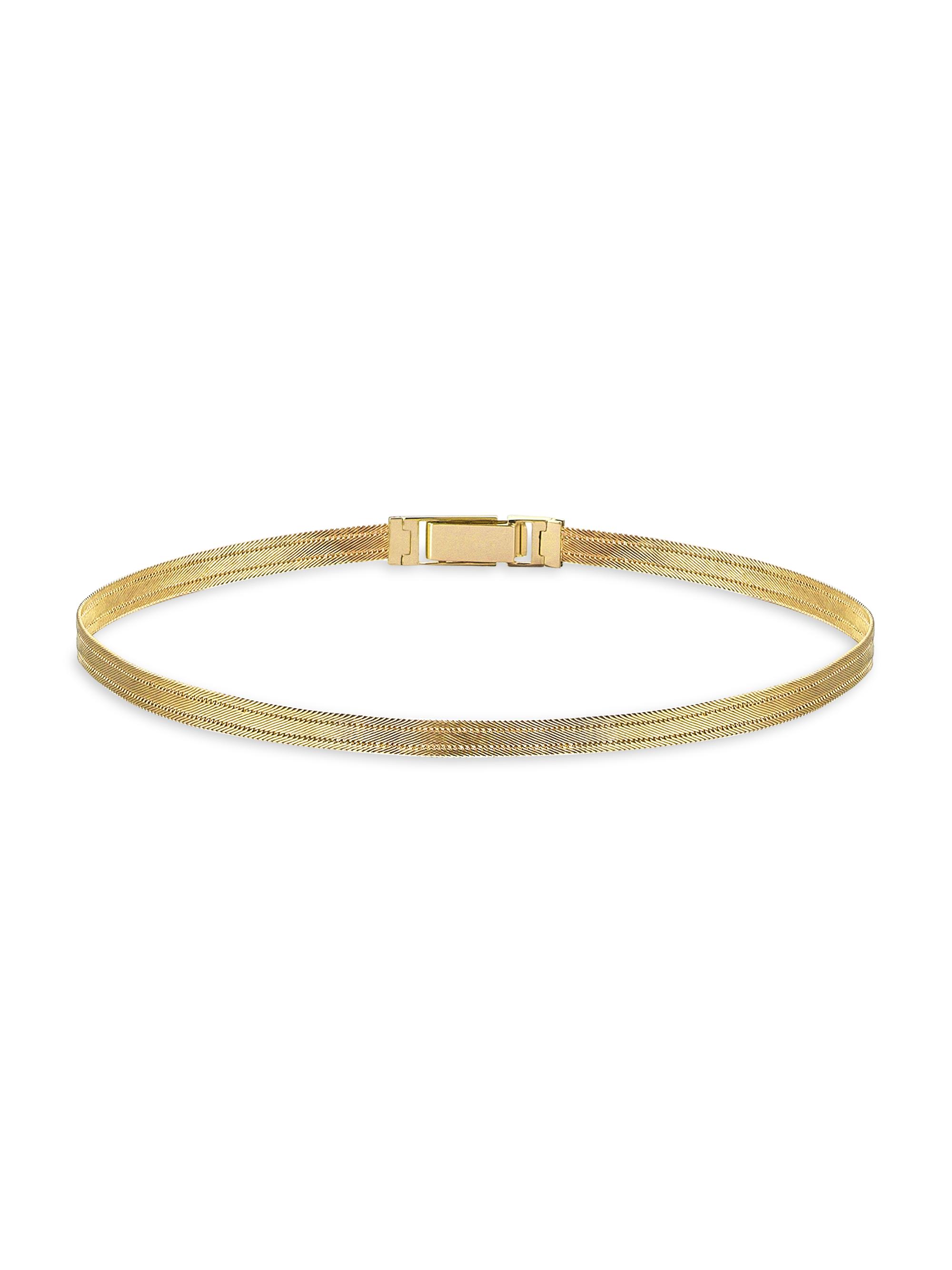 Her Story Women's Olden 14K Yellow Gold Three-Line Choker - Yellow Gold