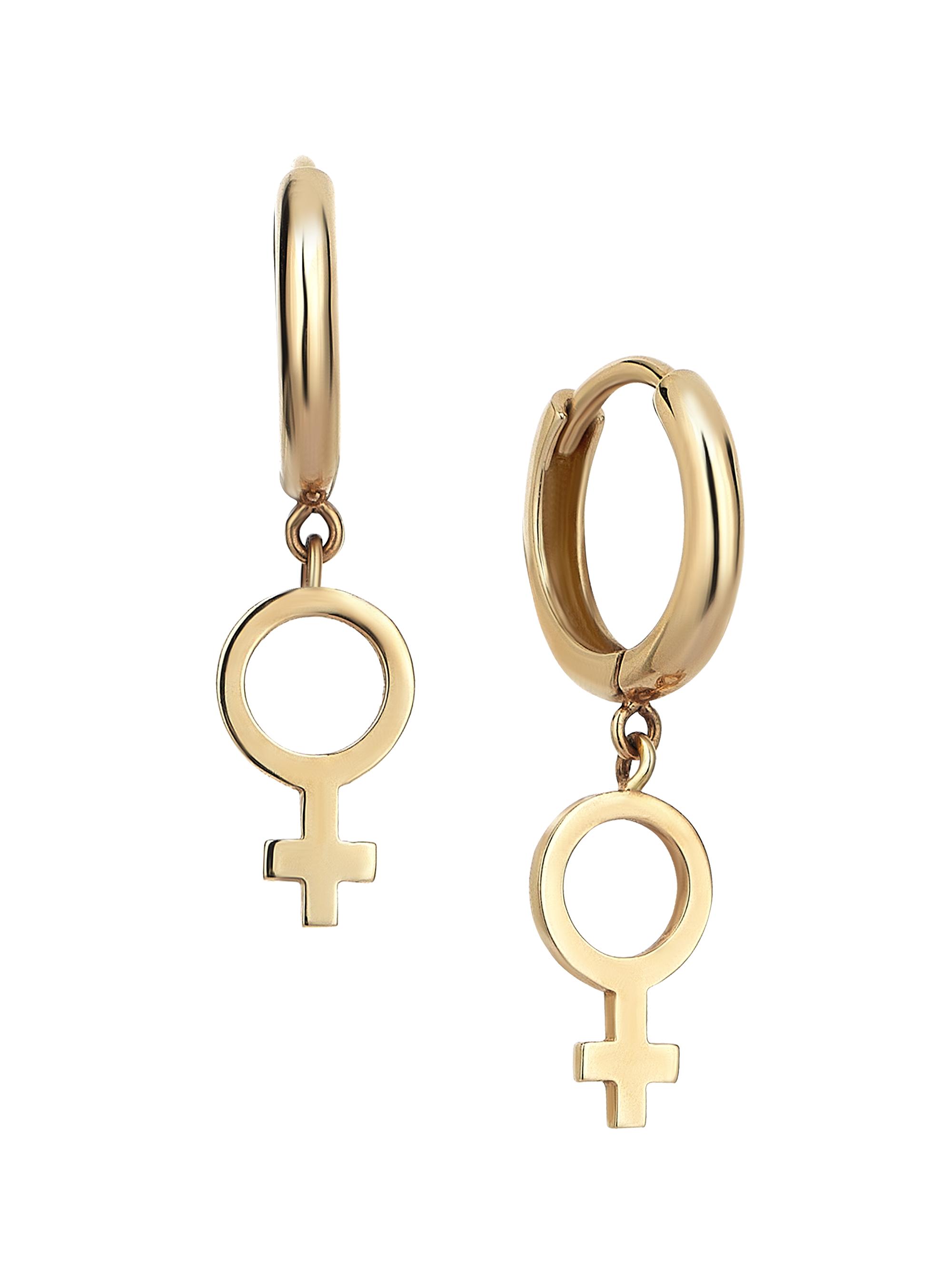 Her Story Women's Venus 14K Yellow Gold Drop Earrings - Yellow Gold